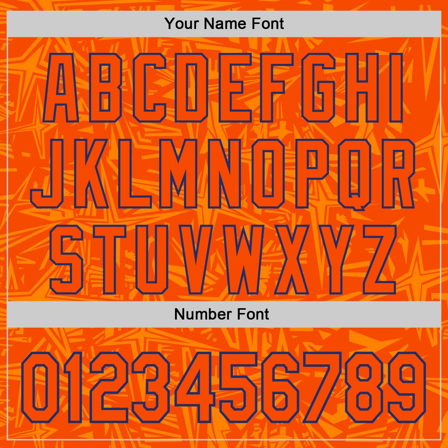 Custom Orange-Royal Geometric Cyber Starburst Authentic Baseball Jersey view 5