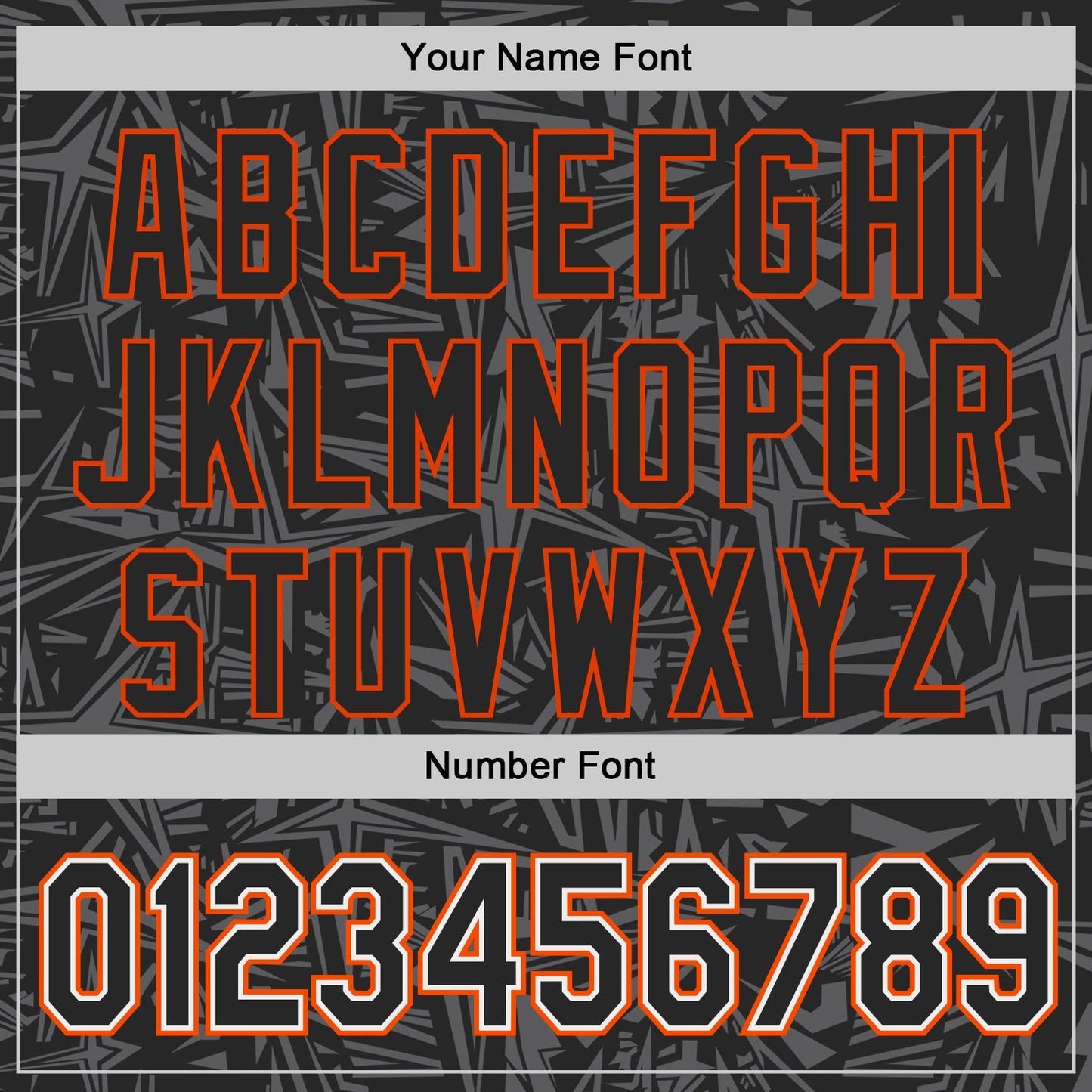 Custom Black Steel Gray White-Orange Geometric Cyber Starburst Authentic Baseball Jersey view 5
