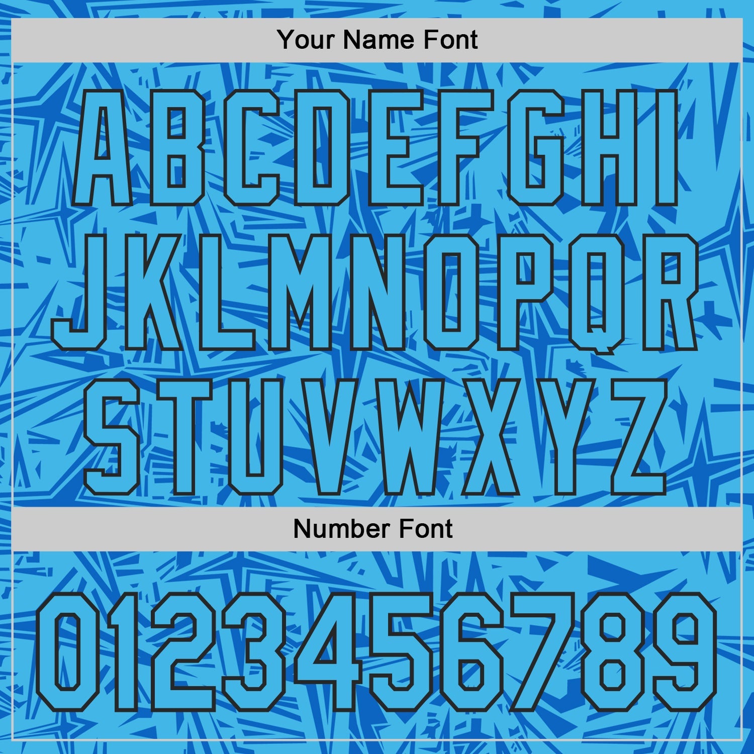 Custom Sky Blue Blue-Black Geometric Cyber Starburst Authentic Baseball Jersey view 5