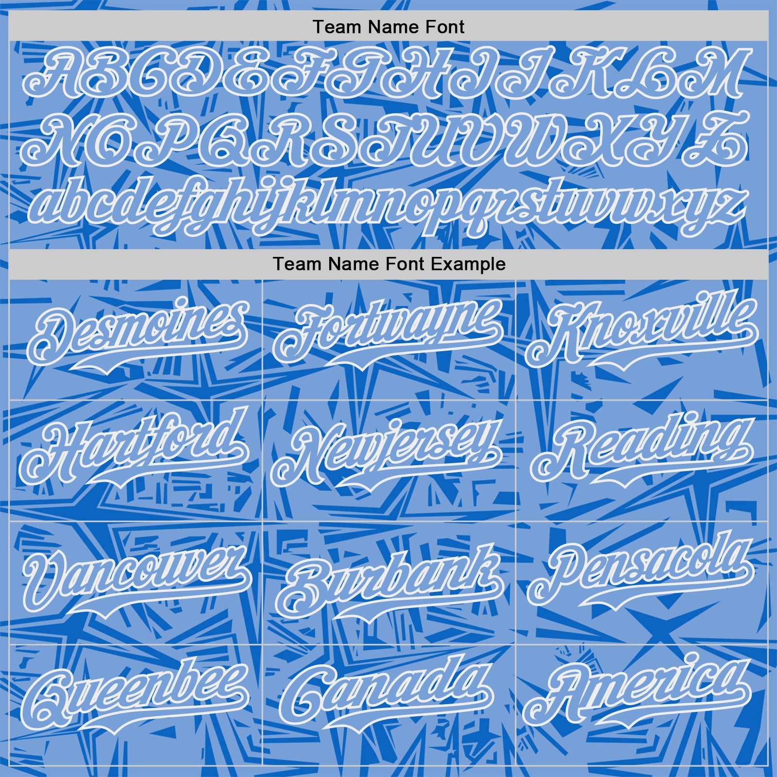 Custom Light Blue Blue-White Geometric Cyber Starburst Authentic Baseball Jersey view 4