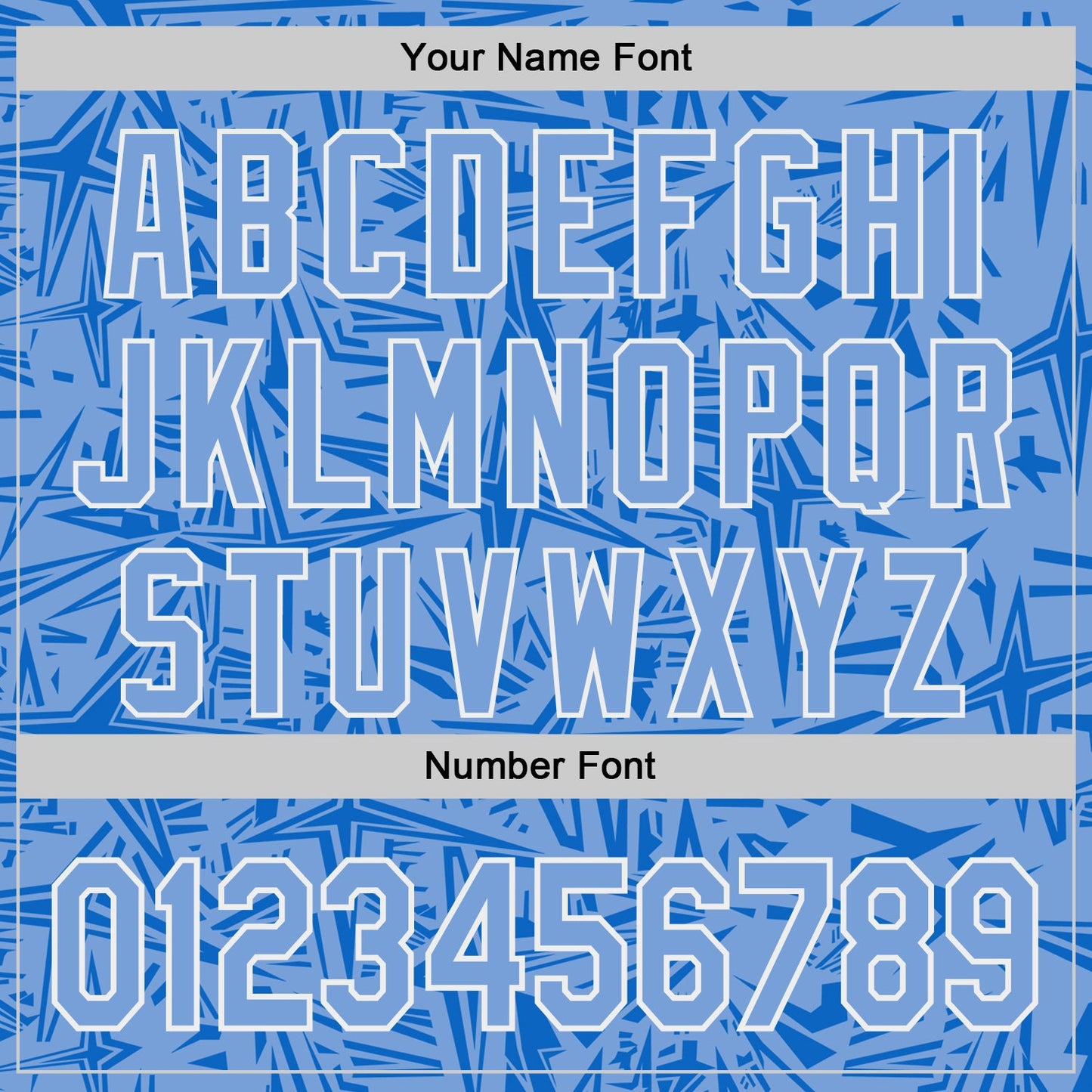 Custom Light Blue Blue-White Geometric Cyber Starburst Authentic Baseball Jersey view 5