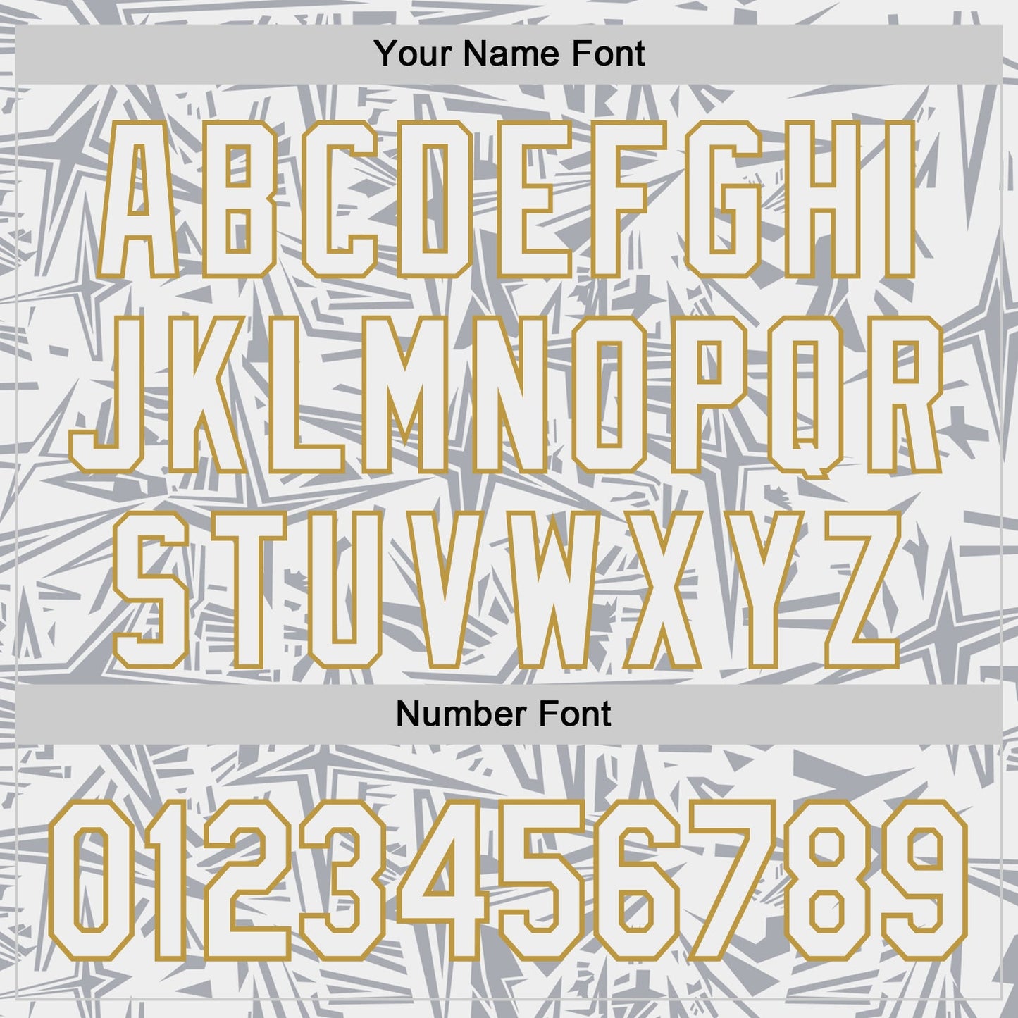 Custom White Gray-Old Gold Geometric Cyber Starburst Authentic Baseball Jersey view 5