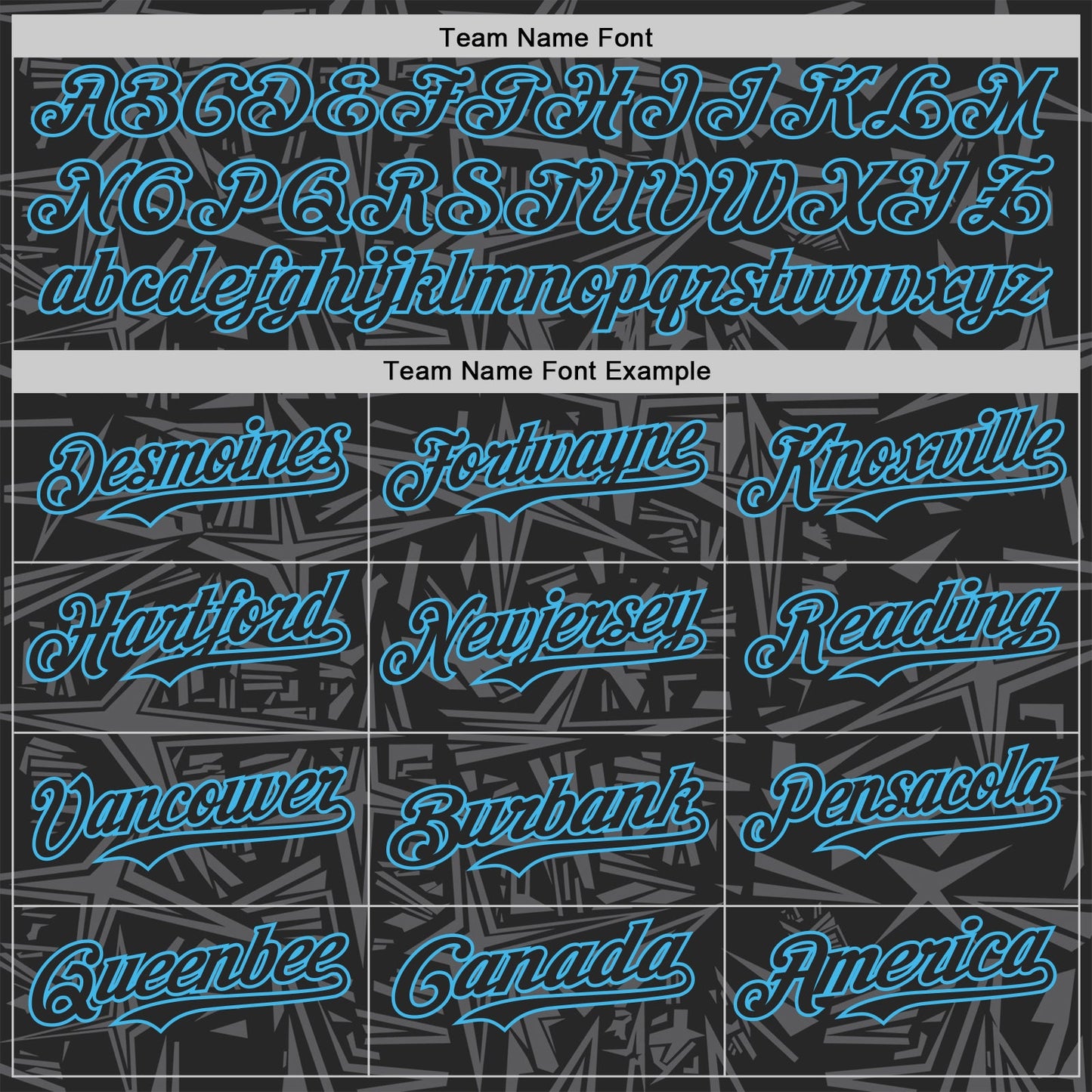 Custom Black Steel Gray-Sky Blue Geometric Cyber Starburst Authentic Baseball Jersey view 4