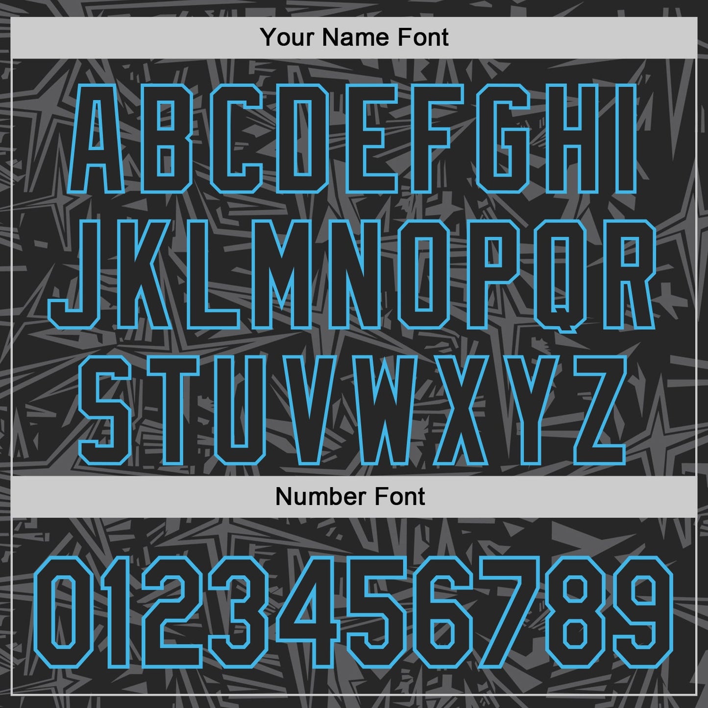 Custom Black Steel Gray-Sky Blue Geometric Cyber Starburst Authentic Baseball Jersey view 5