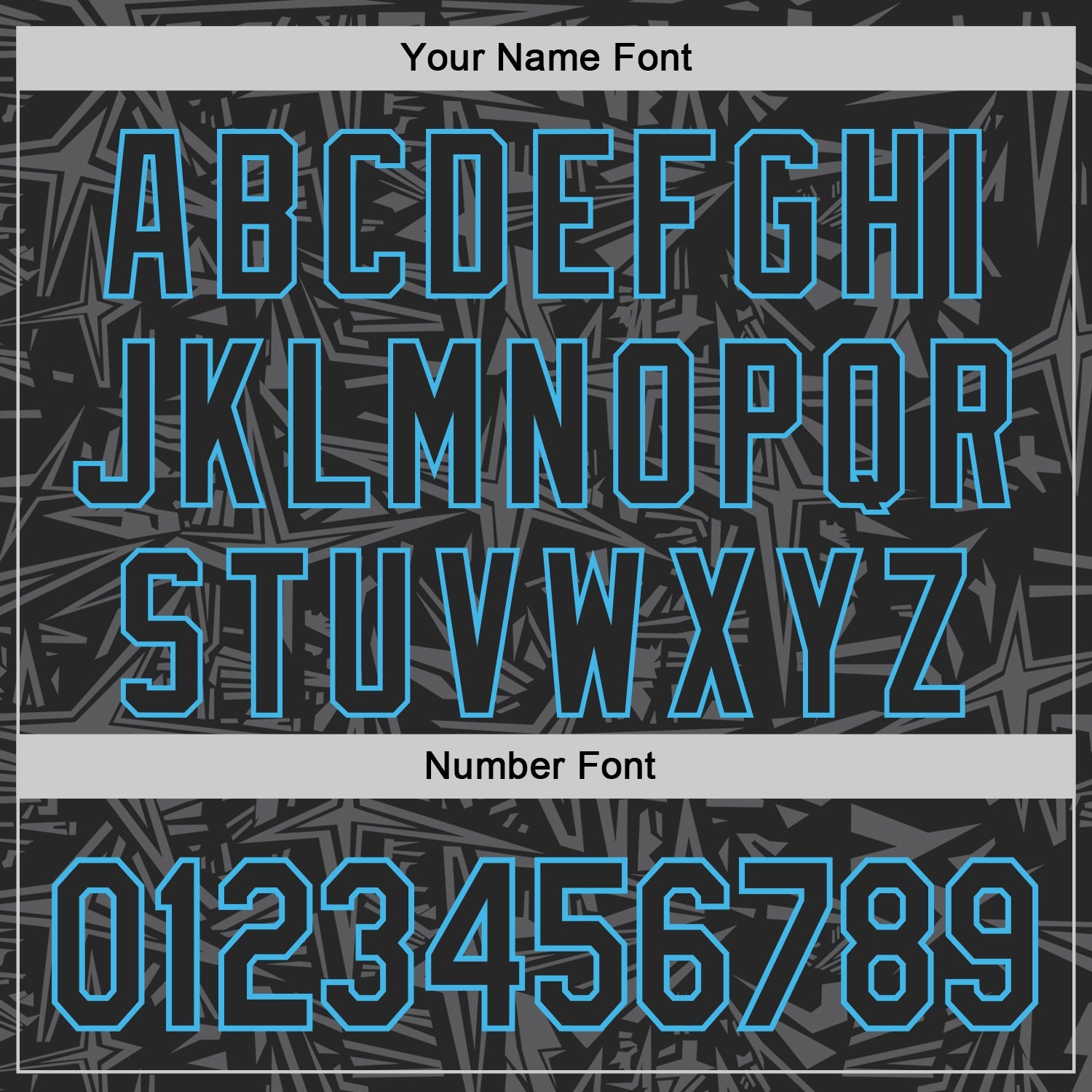 Custom Black Steel Gray-Sky Blue Geometric Cyber Starburst Authentic Baseball Jersey view 5