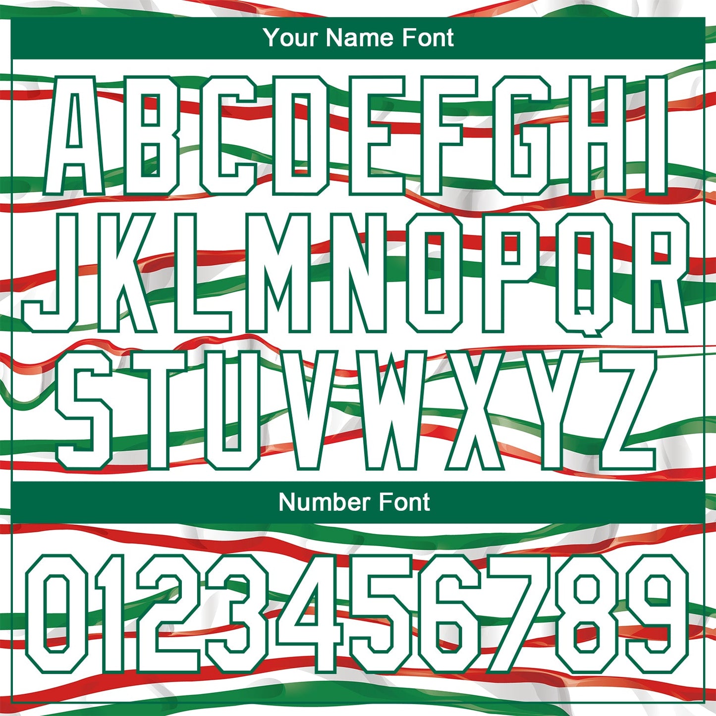 Custom White Kelly Green-Red 3D Mexico Performance T-Shirt view 4