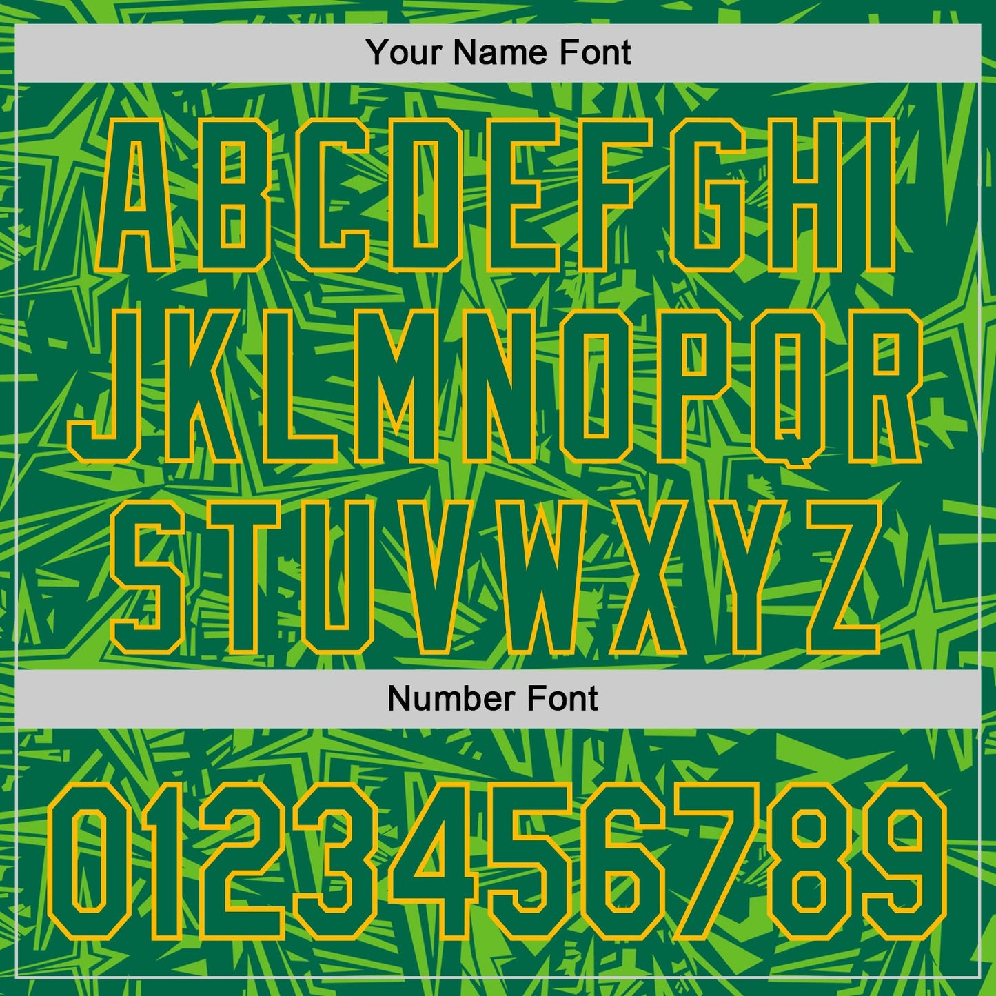 Custom Kelly Green Aurora Green-Gold Geometric Cyber Starburst Authentic Baseball Jersey view 5
