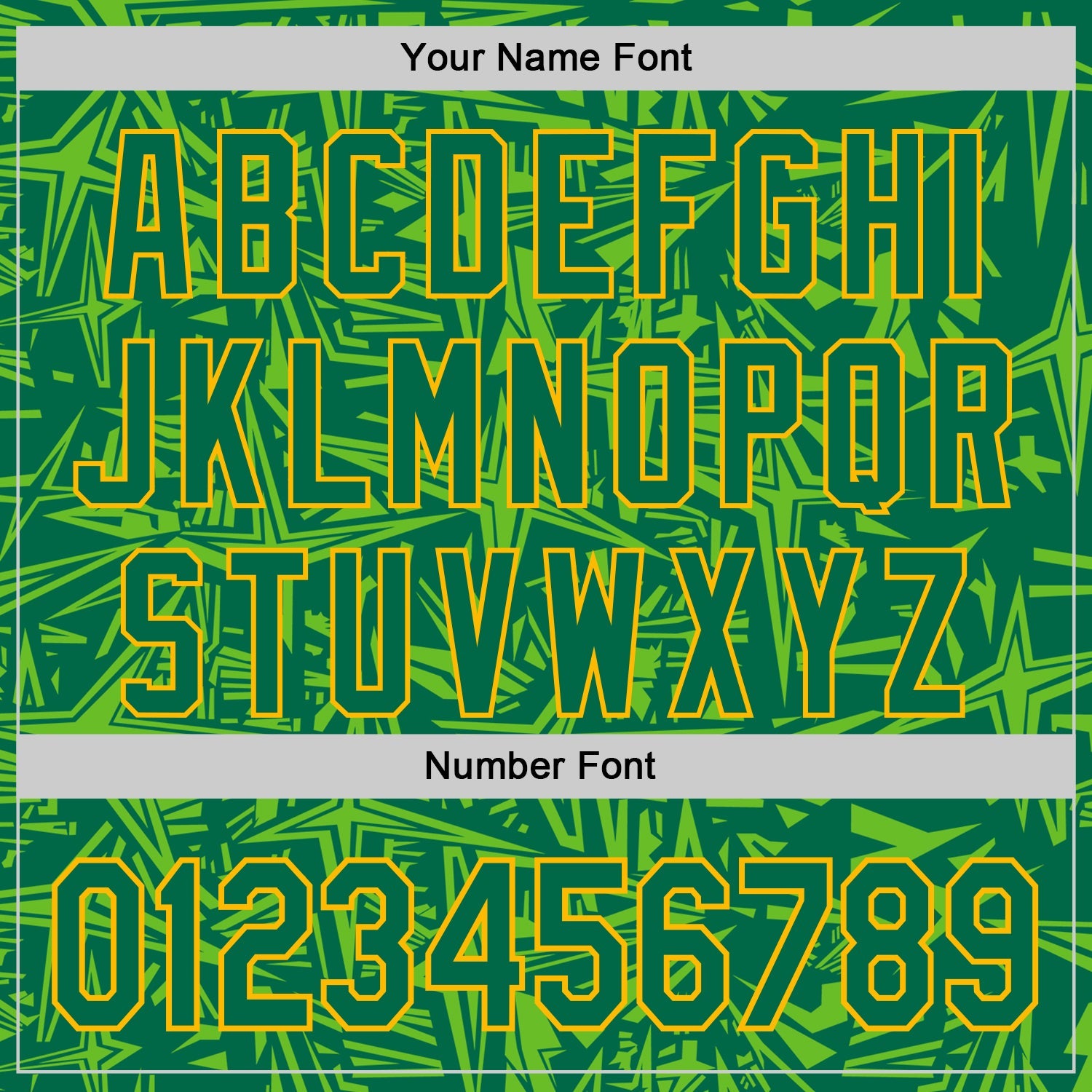 Custom Kelly Green Aurora Green-Gold Geometric Cyber Starburst Authentic Baseball Jersey view 5