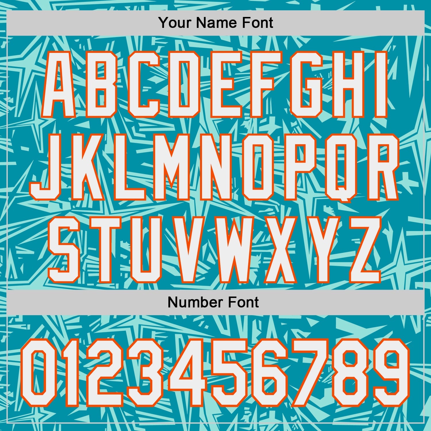 Custom Teal White Ice Blue-Orange Geometric Cyber Starburst Authentic Baseball Jersey view 5