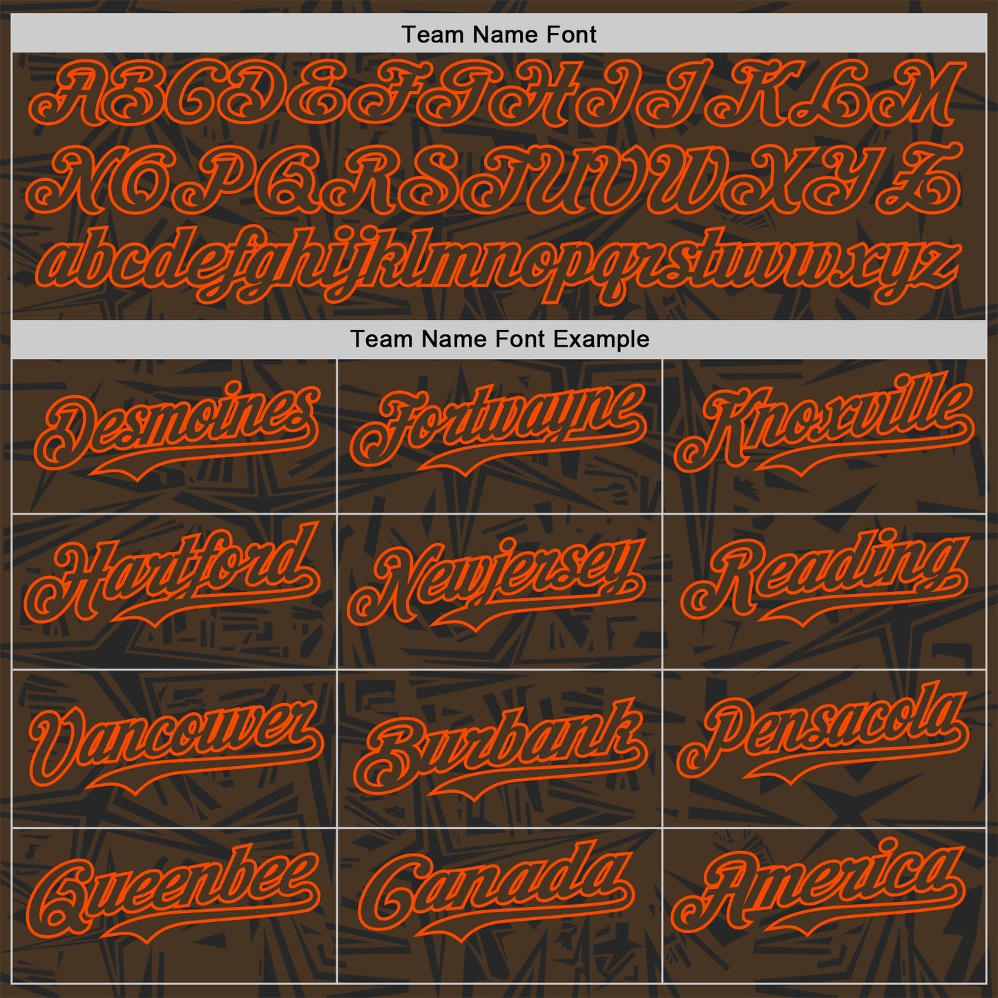 Custom Brown Black-Orange Geometric Cyber Starburst Authentic Baseball Jersey view 4