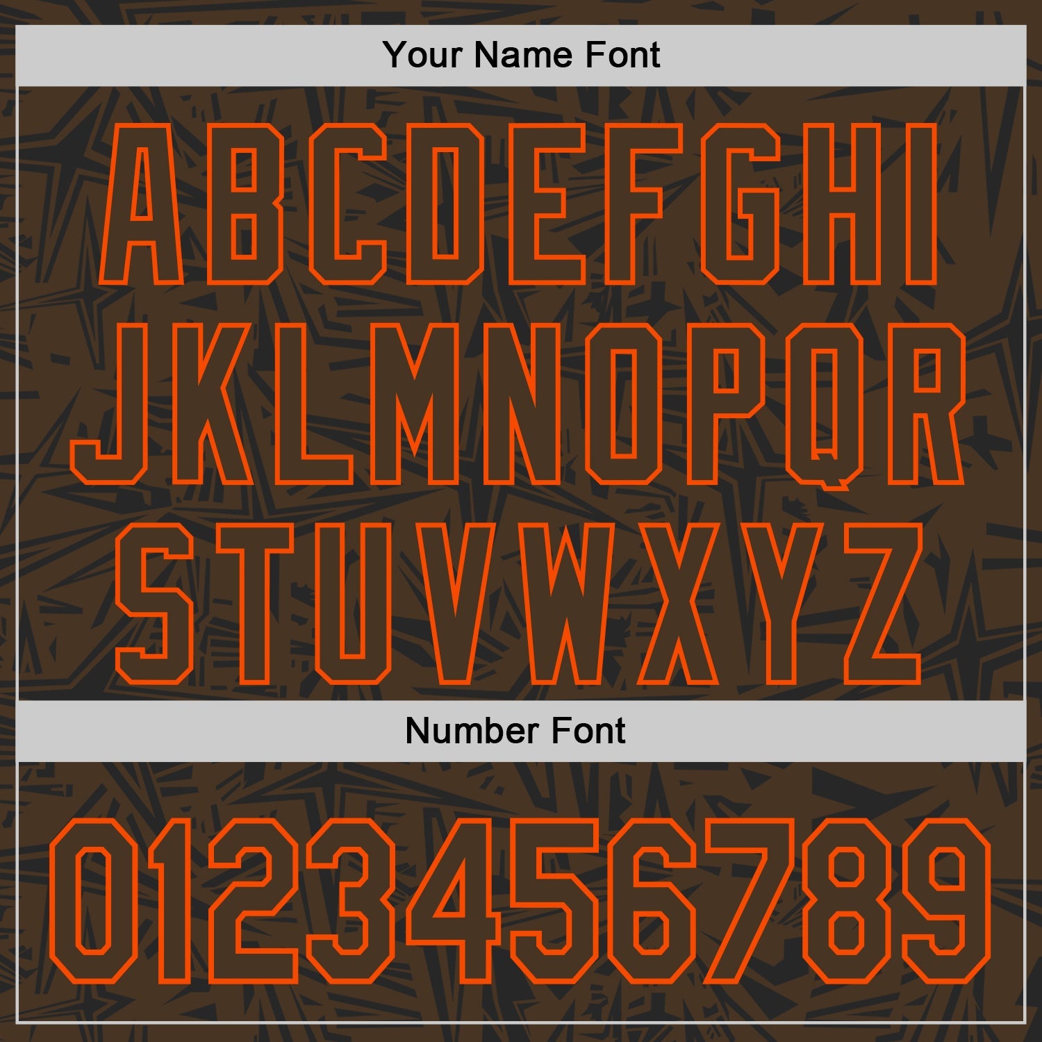 Custom Brown Black-Orange Geometric Cyber Starburst Authentic Baseball Jersey view 5
