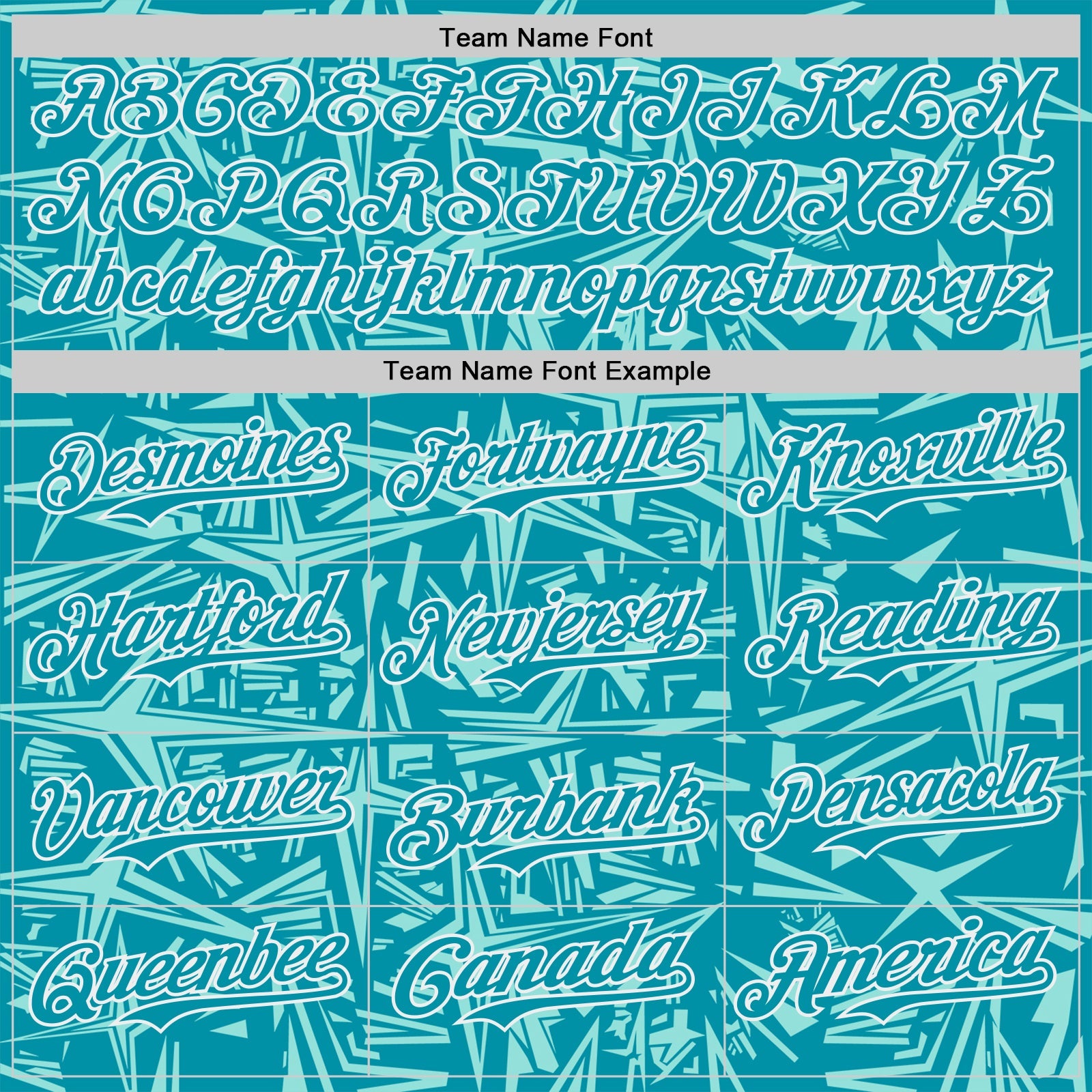 Custom Teal Ice Blue-White Geometric Cyber Starburst Authentic Baseball Jersey view 4