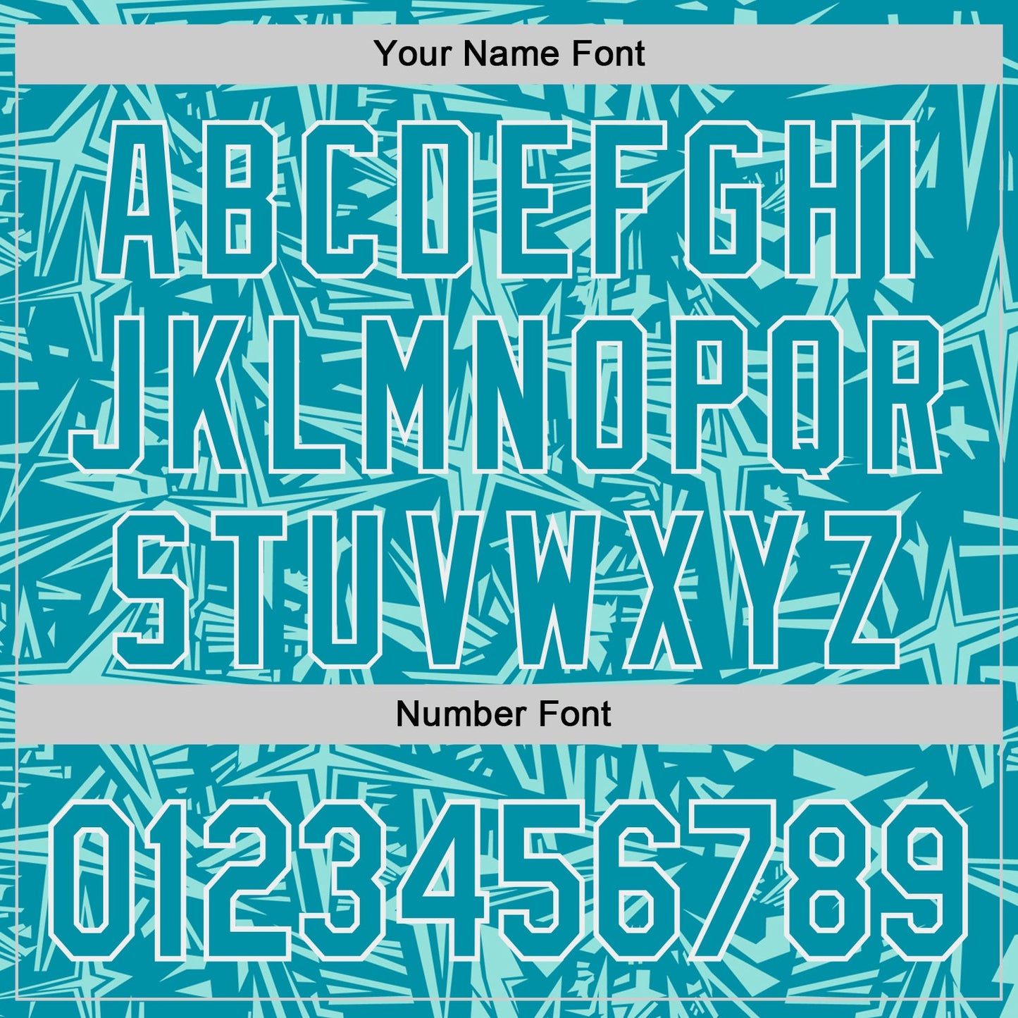 Custom Teal Ice Blue-White Geometric Cyber Starburst Authentic Baseball Jersey view 5