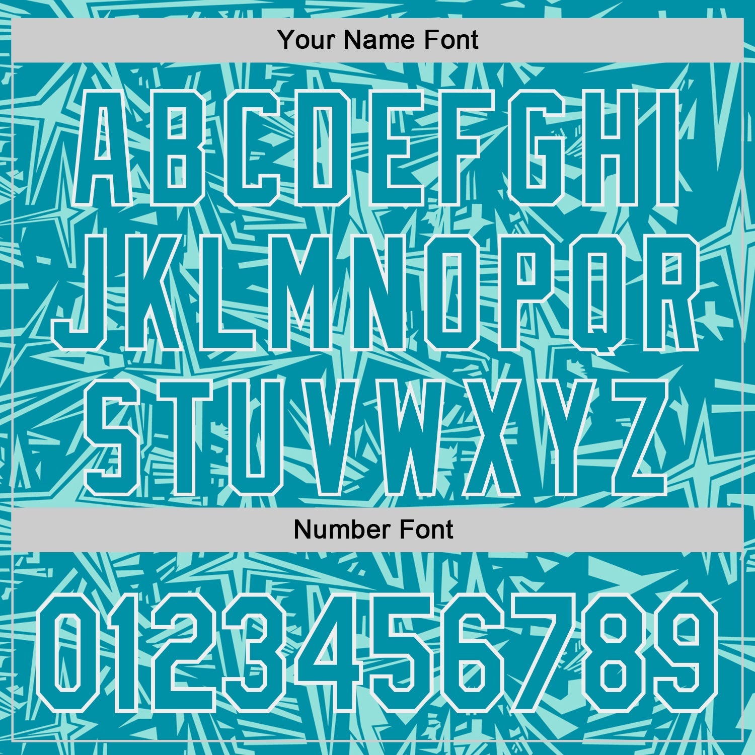 Custom Teal Ice Blue-White Geometric Cyber Starburst Authentic Baseball Jersey view 5