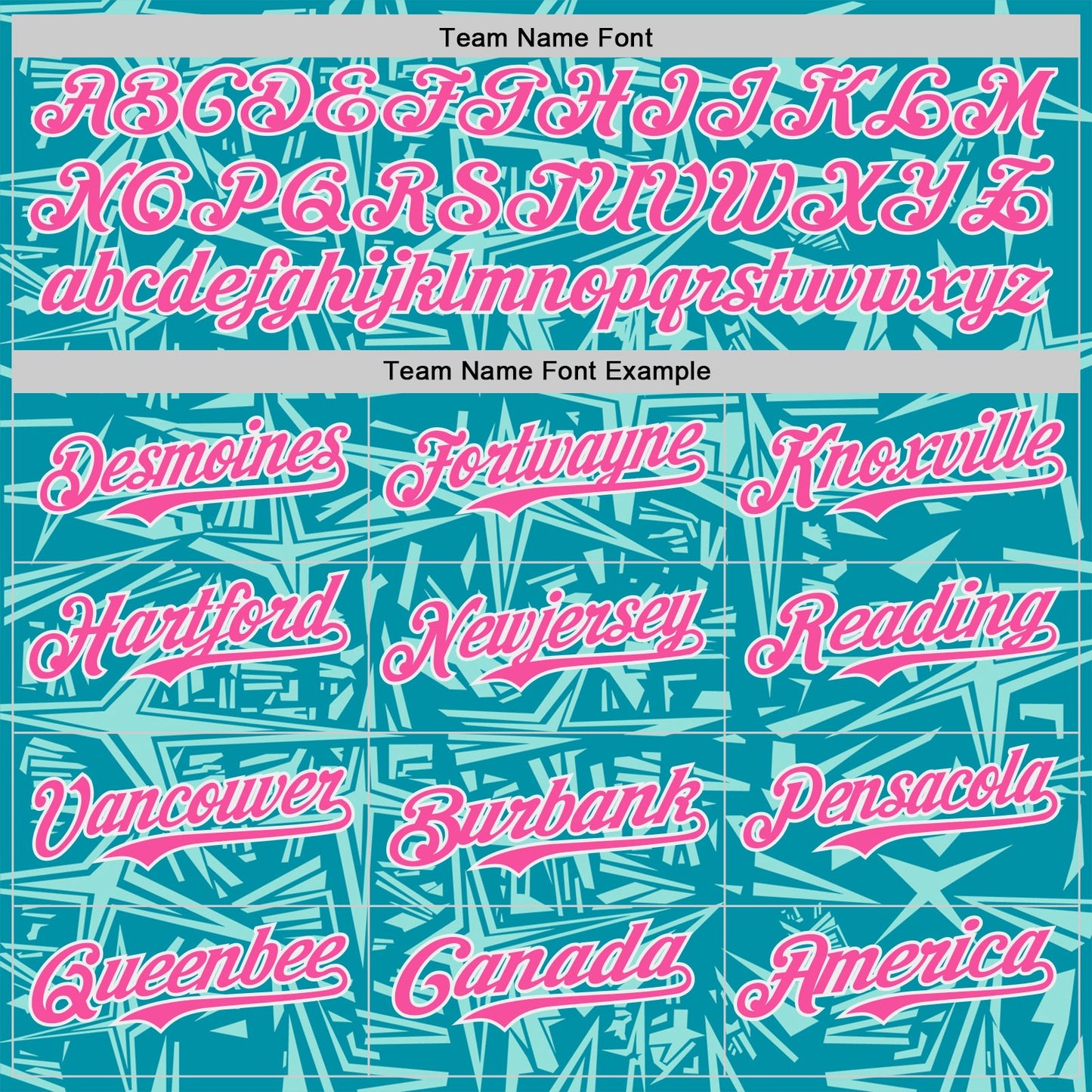 Custom Teal Pink Ice Blue-White Geometric Cyber Starburst Authentic Baseball Jersey view 4