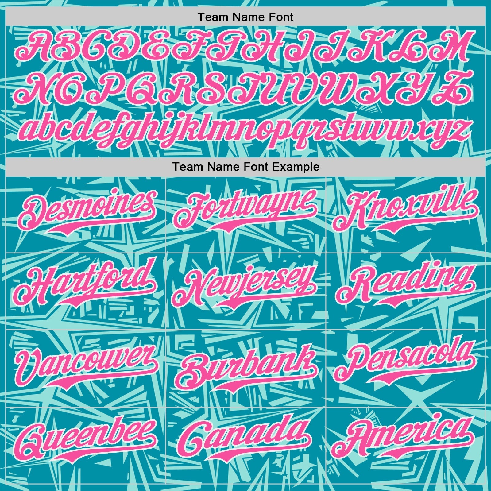 Custom Teal Pink Ice Blue-White Geometric Cyber Starburst Authentic Baseball Jersey view 4