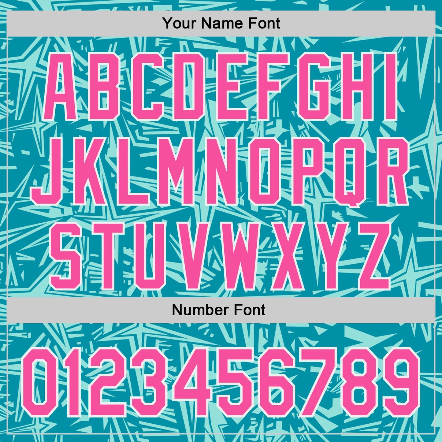 Custom Teal Pink Ice Blue-White Geometric Cyber Starburst Authentic Baseball Jersey view 5