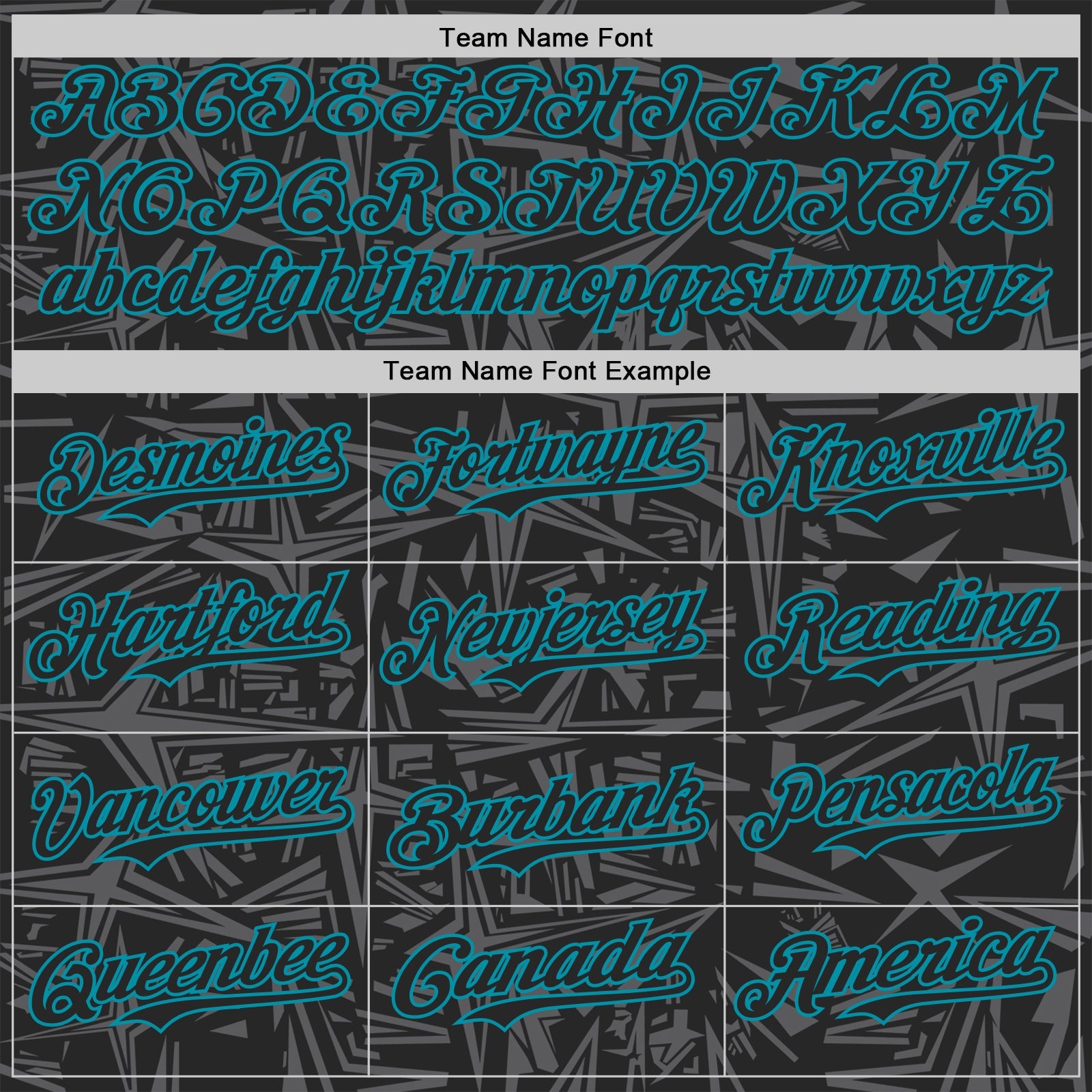 Custom Black Steel Gray-Teal Geometric Cyber Starburst Authentic Baseball Jersey view 4