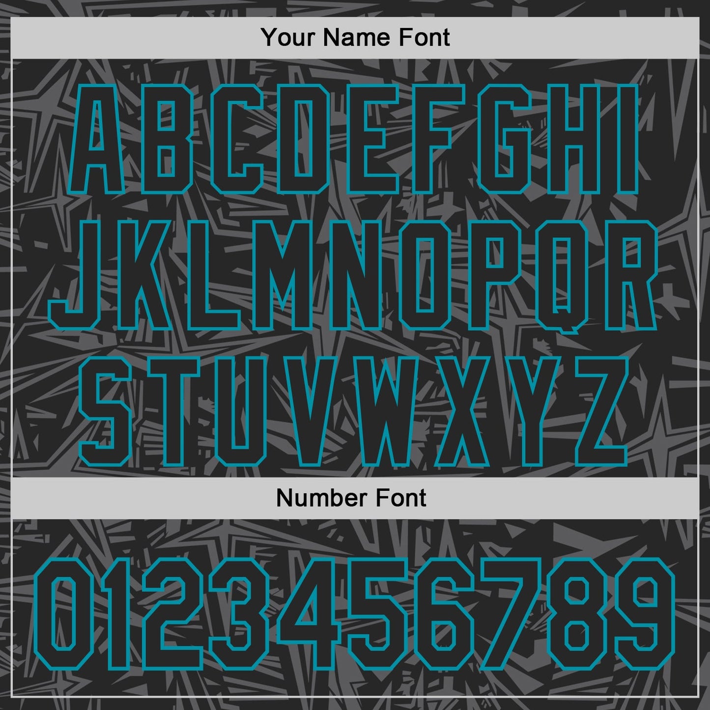 Custom Black Steel Gray-Teal Geometric Cyber Starburst Authentic Baseball Jersey view 5