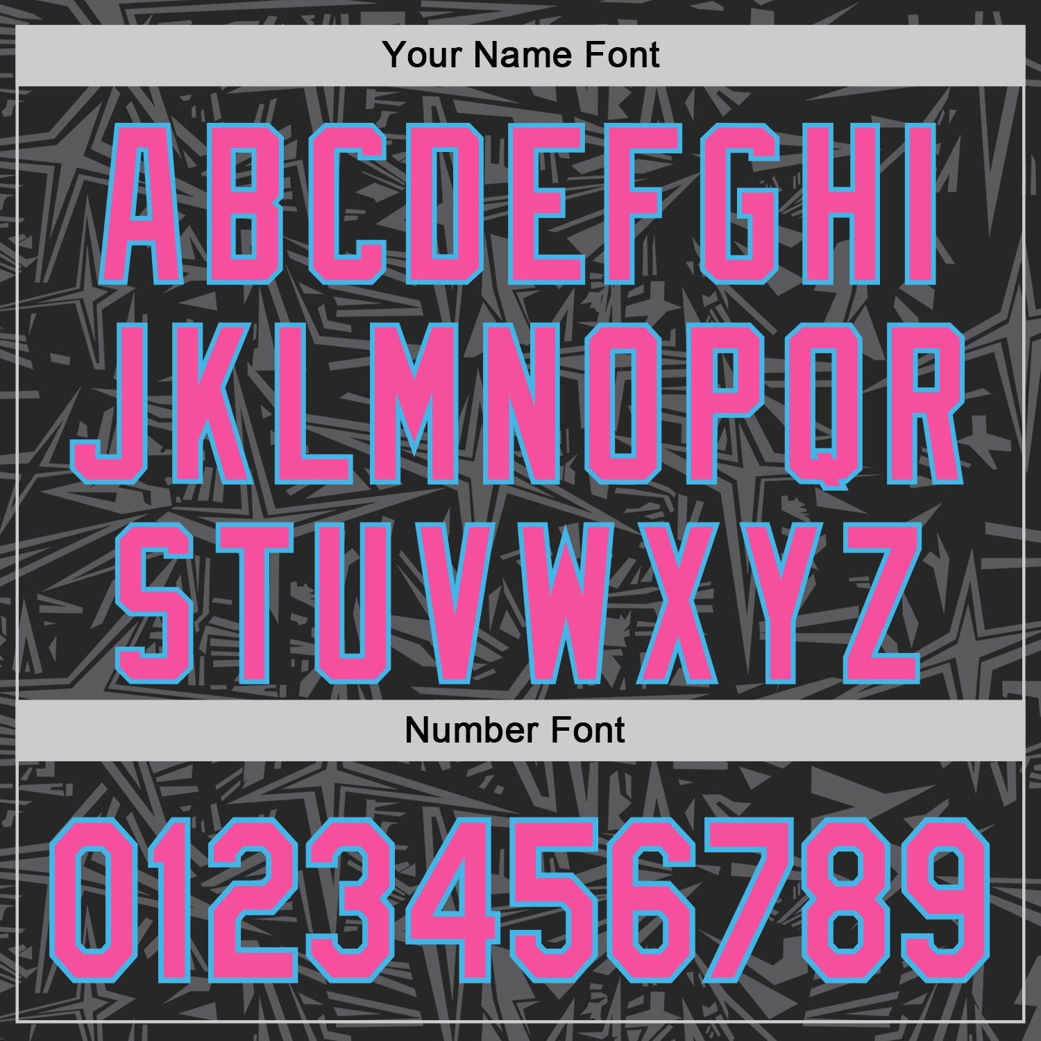 Custom Black Pink Steel Gray-Sky Blue Geometric Cyber Starburst Authentic Baseball Jersey view 5
