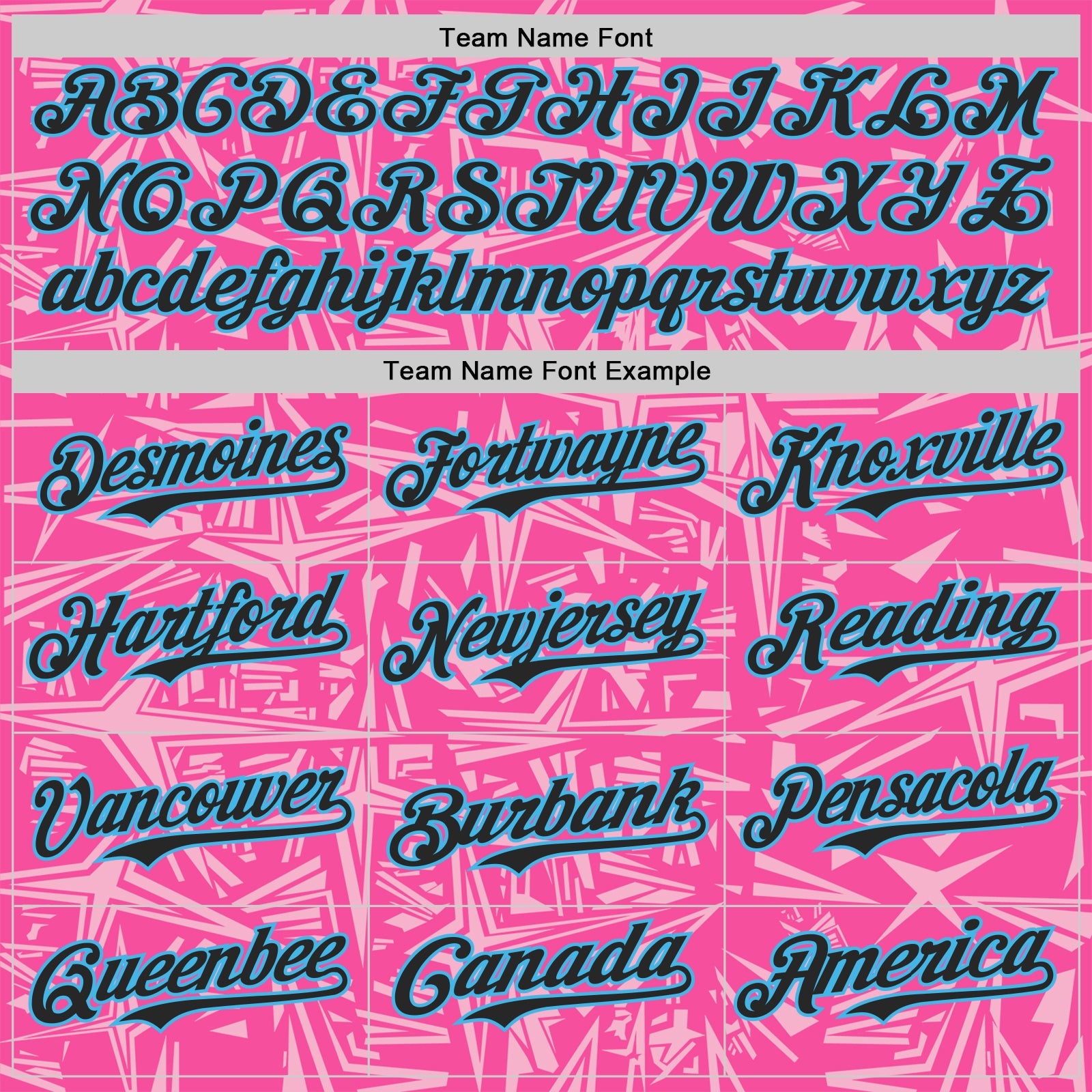 Custom Pink Black Light Pink-Sky Blue Geometric Cyber Starburst Authentic Baseball Jersey view 4
