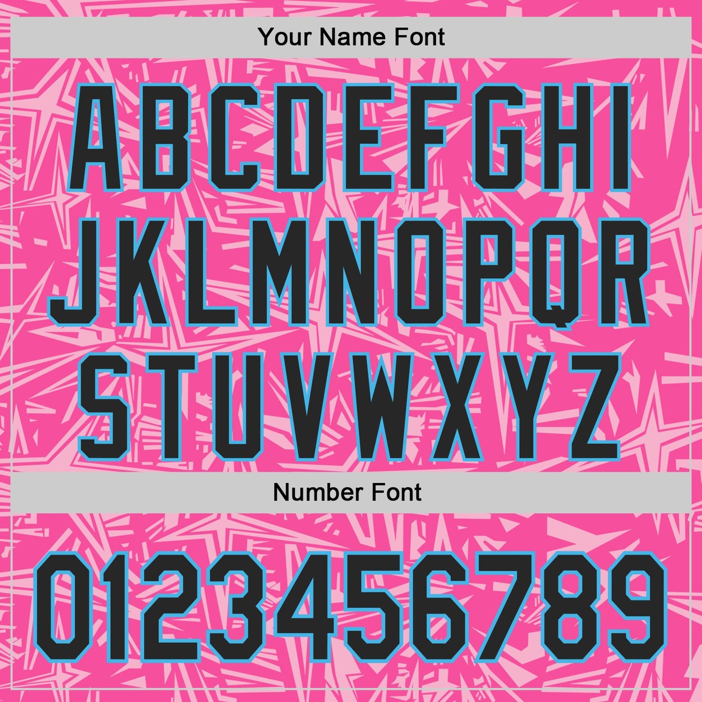 Custom Pink Black Light Pink-Sky Blue Geometric Cyber Starburst Authentic Baseball Jersey view 5