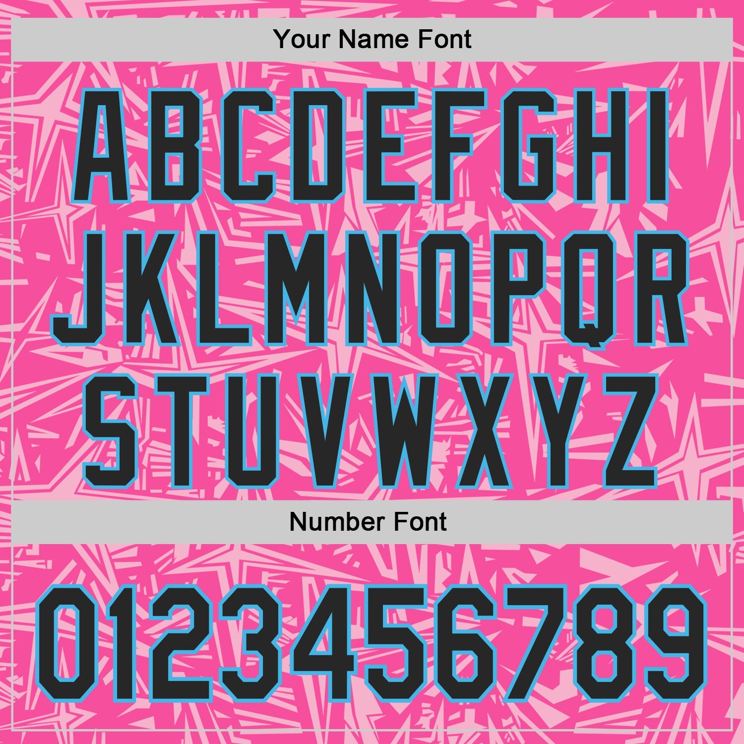 Custom Pink Black Light Pink-Sky Blue Geometric Cyber Starburst Authentic Baseball Jersey view 5
