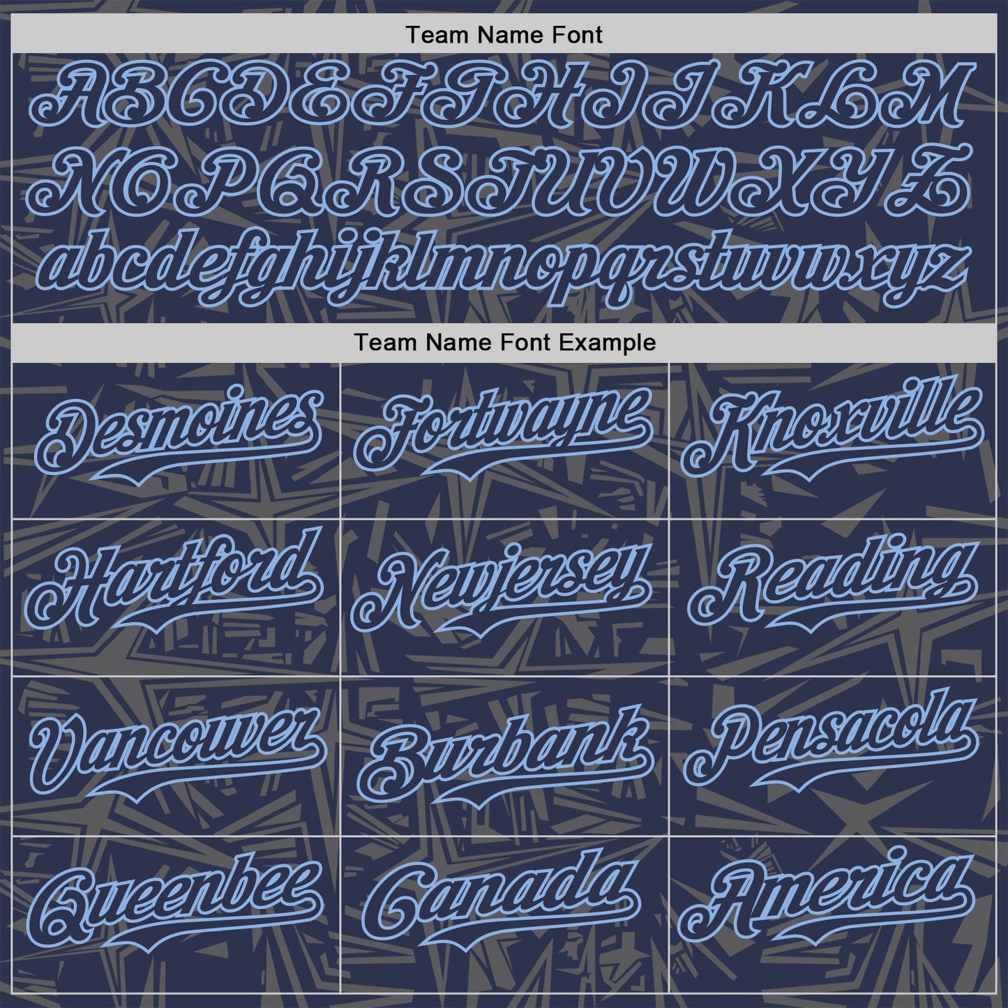 Custom Navy Steel Gray-Light Blue Geometric Cyber Starburst Authentic Baseball Jersey view 4