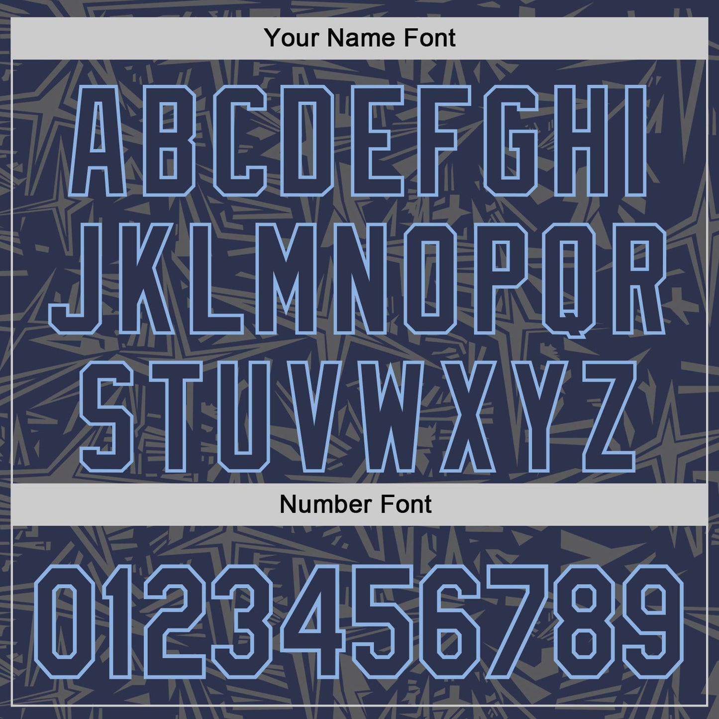 Custom Navy Steel Gray-Light Blue Geometric Cyber Starburst Authentic Baseball Jersey view 5