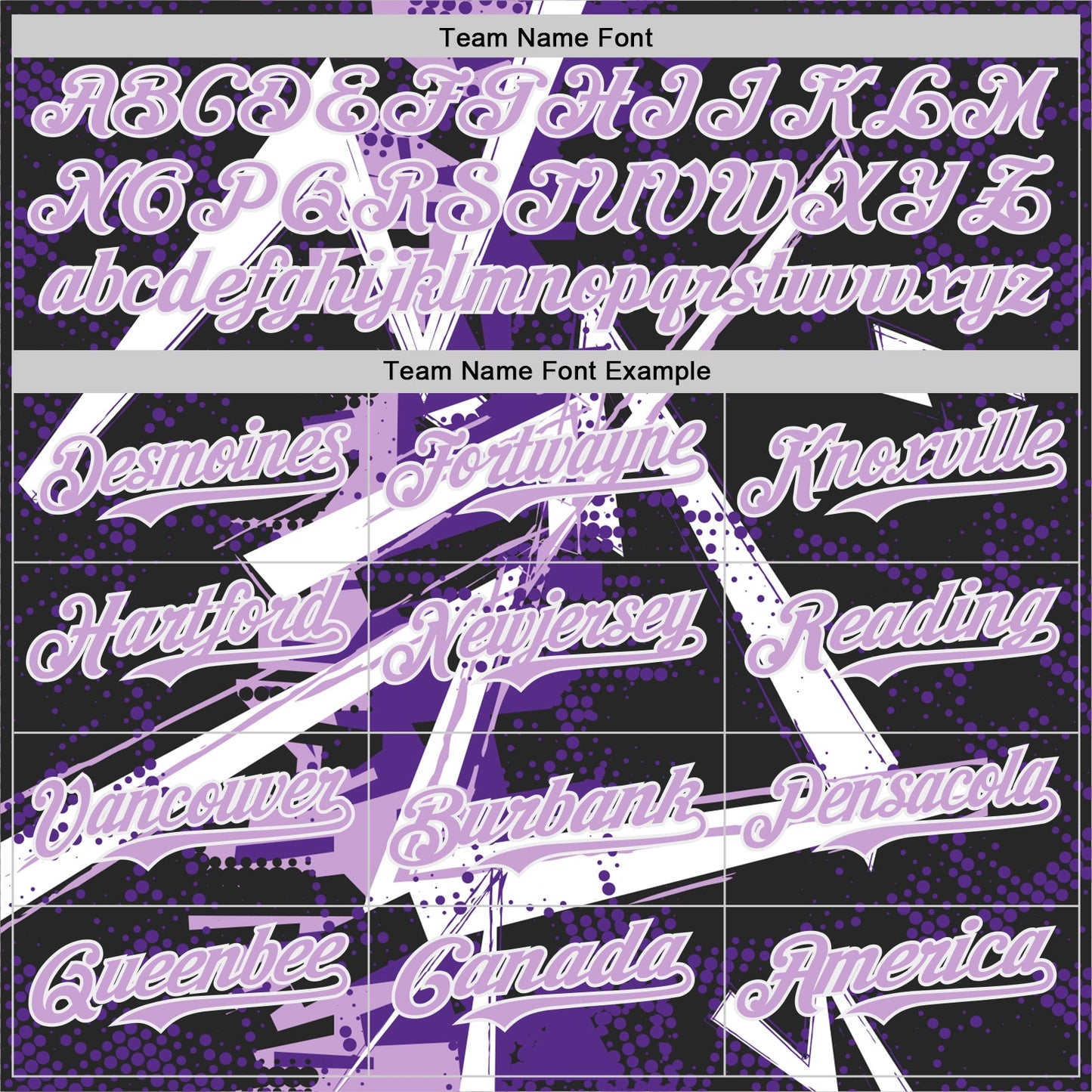 Custom Black White-Light Purple Geometric Shards Dot Grid Authentic Baseball Jersey view 4