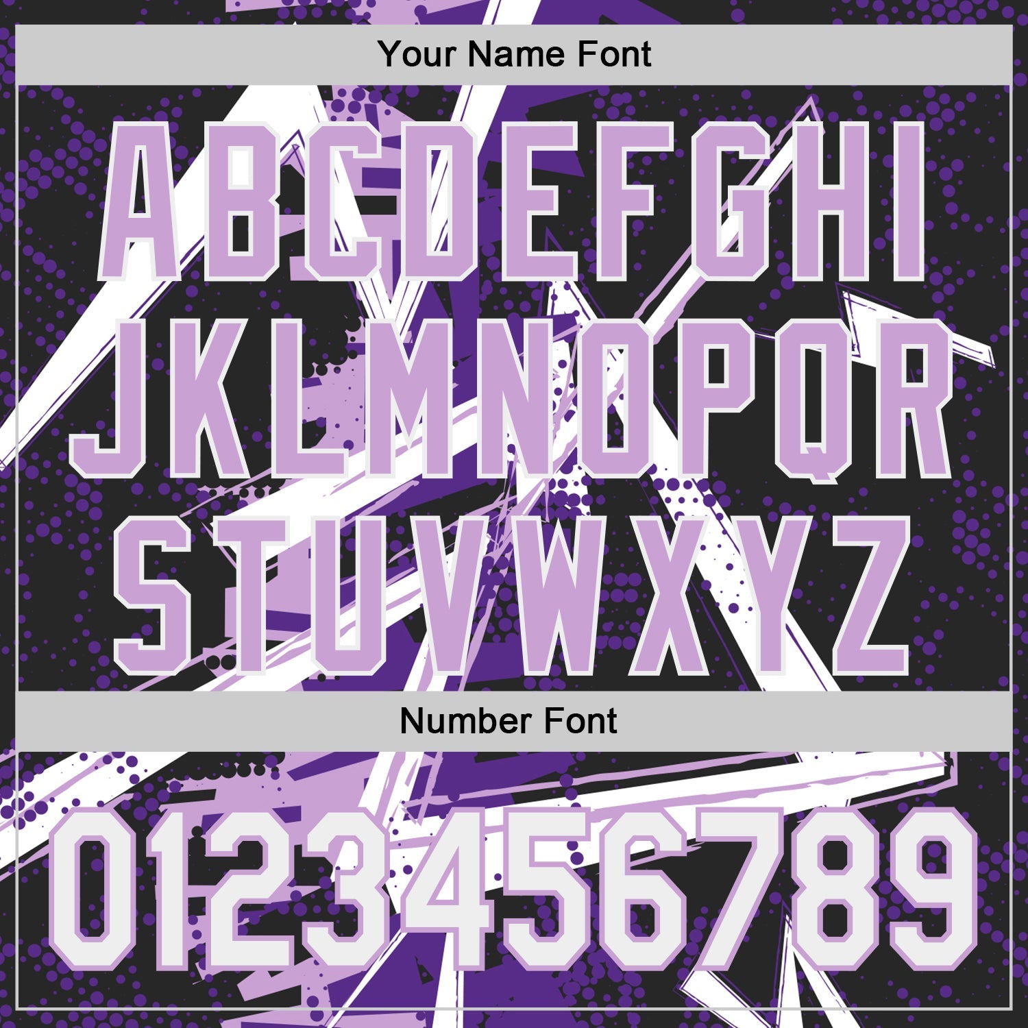 Custom Black White-Light Purple Geometric Shards Dot Grid Authentic Baseball Jersey view 5