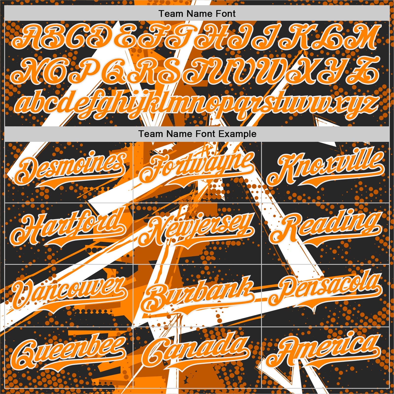 Custom Black White-Bay Orange Geometric Shards Dot Grid Authentic Baseball Jersey view 4