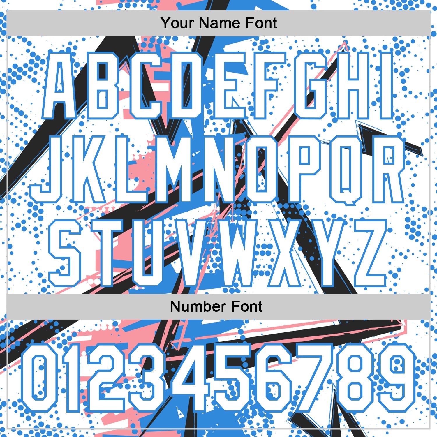 Custom White Medium Pink-Electric Blue Geometric Shards Dot Grid Authentic Baseball Jersey view 5