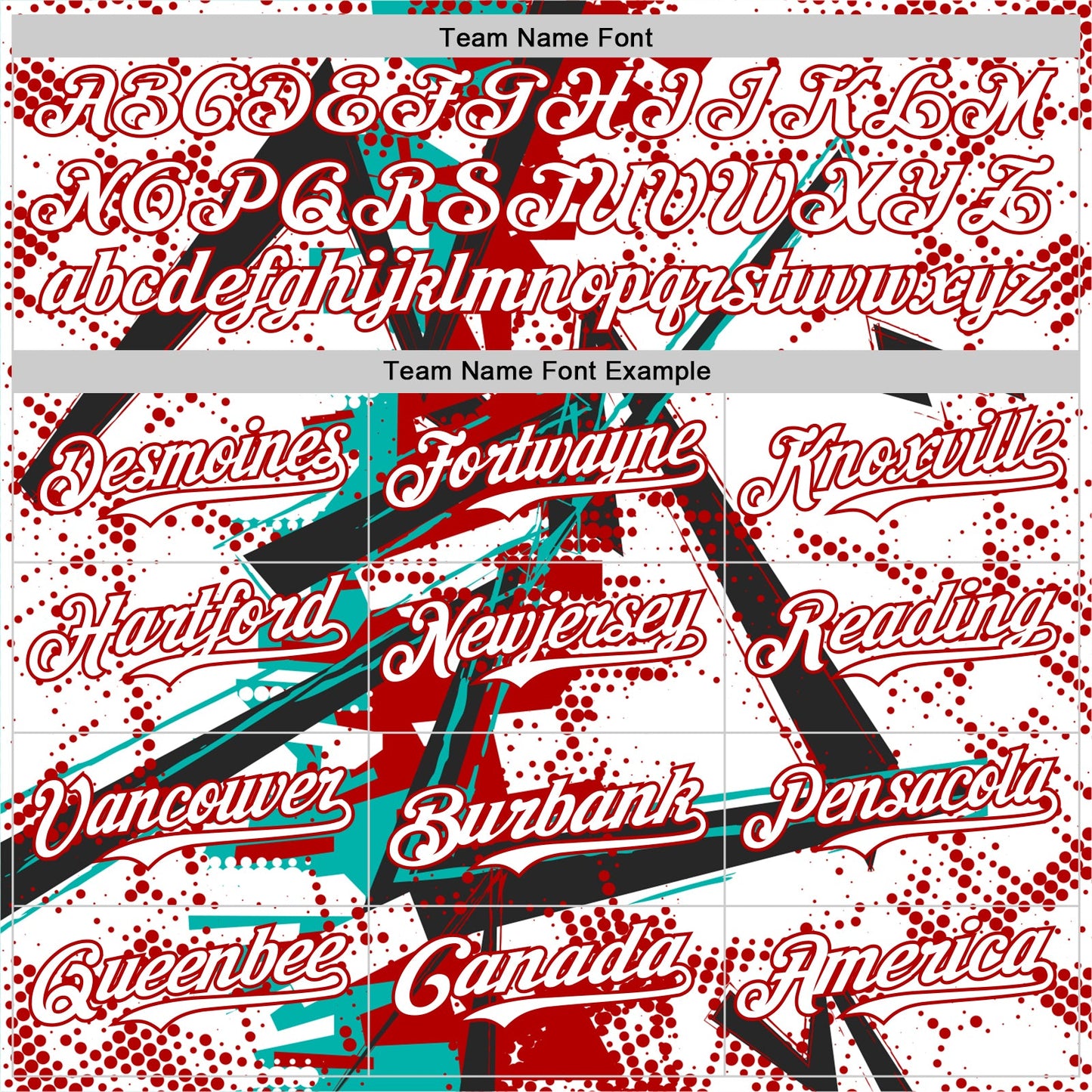 Custom White Black Red-Aqua Geometric Shards Dot Grid Authentic Baseball Jersey view 4