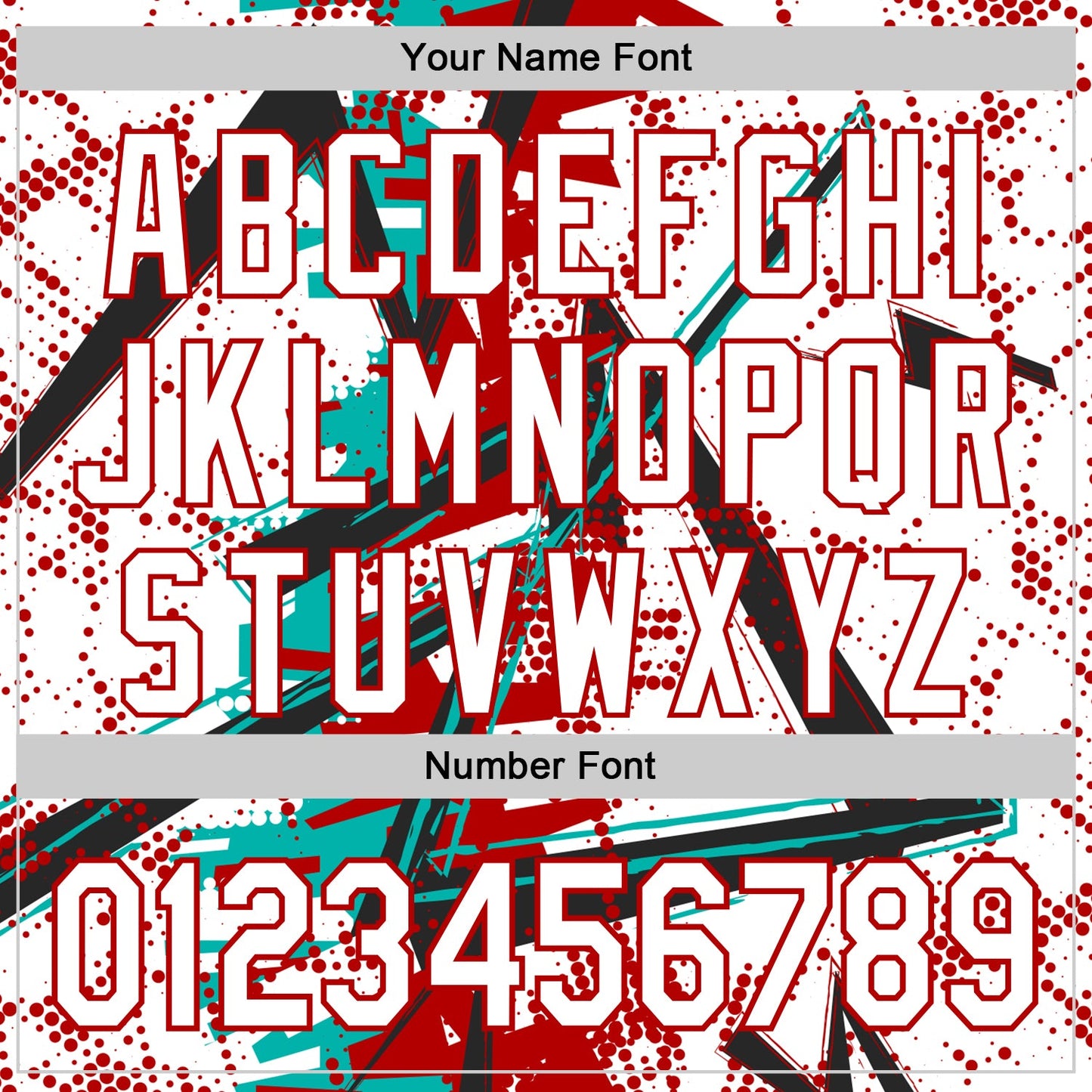Custom White Black Red-Aqua Geometric Shards Dot Grid Authentic Baseball Jersey view 5