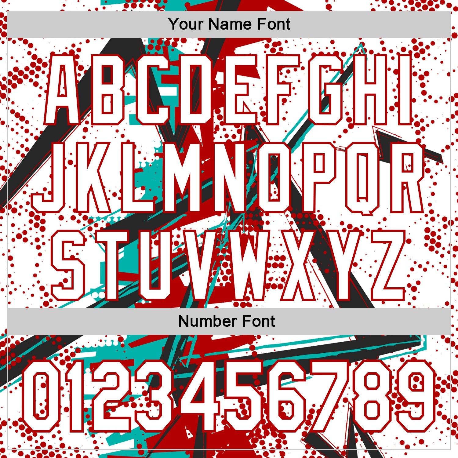 Custom White Black Red-Aqua Geometric Shards Dot Grid Authentic Baseball Jersey view 5