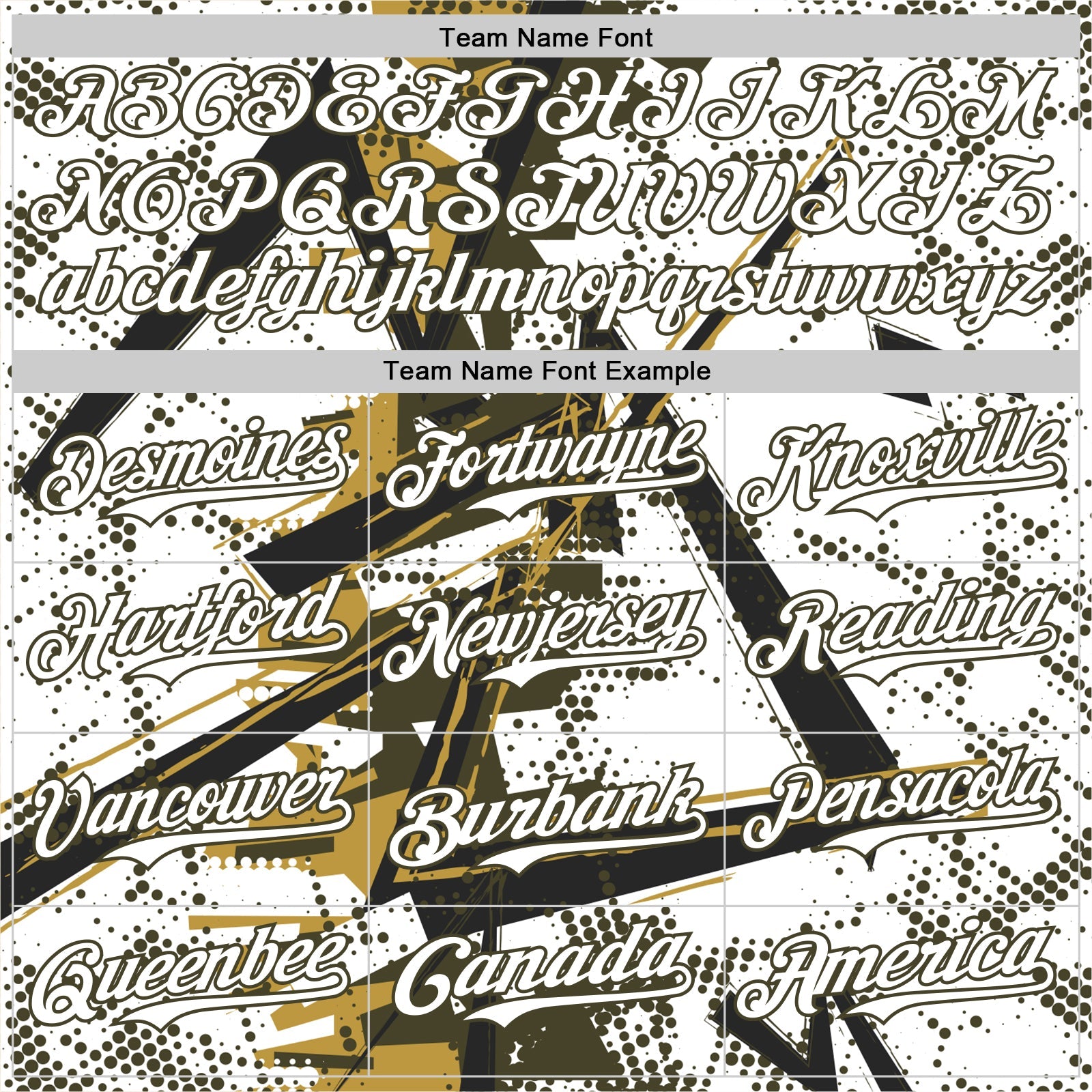 Custom White Black Olive-Old Gold Geometric Shards Dot Grid Authentic Baseball Jersey view 4