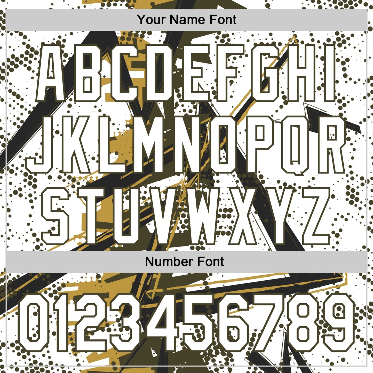 Custom White Black Olive-Old Gold Geometric Shards Dot Grid Authentic Baseball Jersey view 5