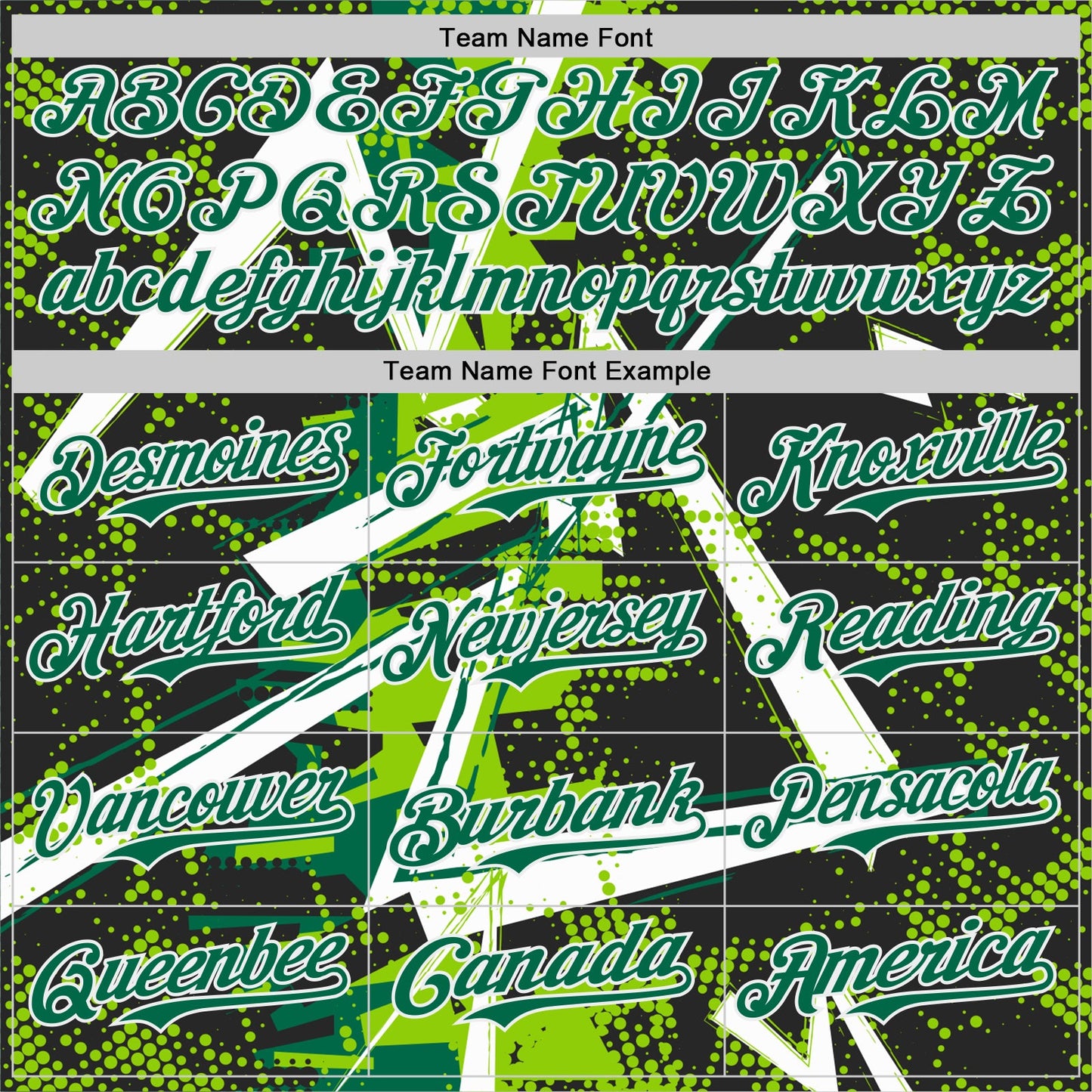 Custom Black White Neon Green-Kelly Green Geometric Shards Dot Grid Authentic Baseball Jersey view 4
