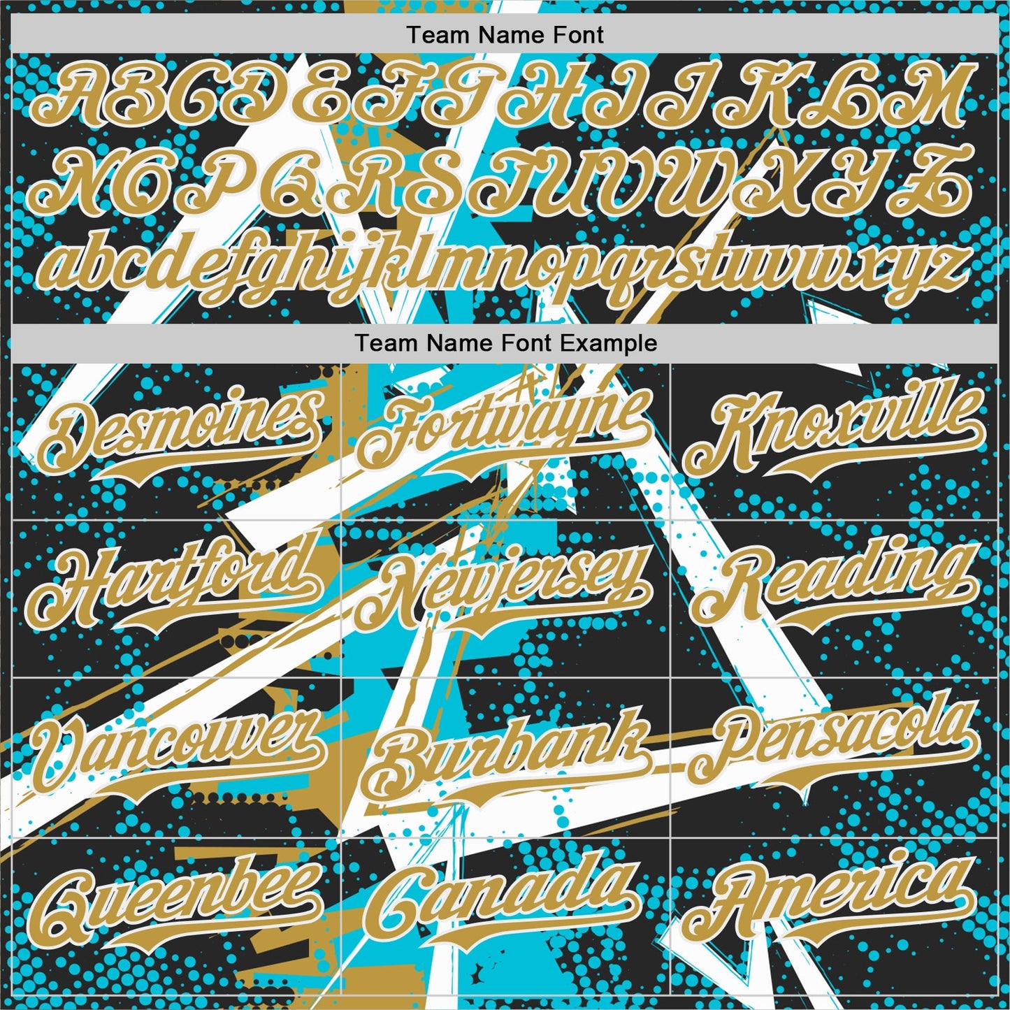 Custom Black White Lakes Blue-Old Gold Geometric Shards Dot Grid Authentic Baseball Jersey view 4