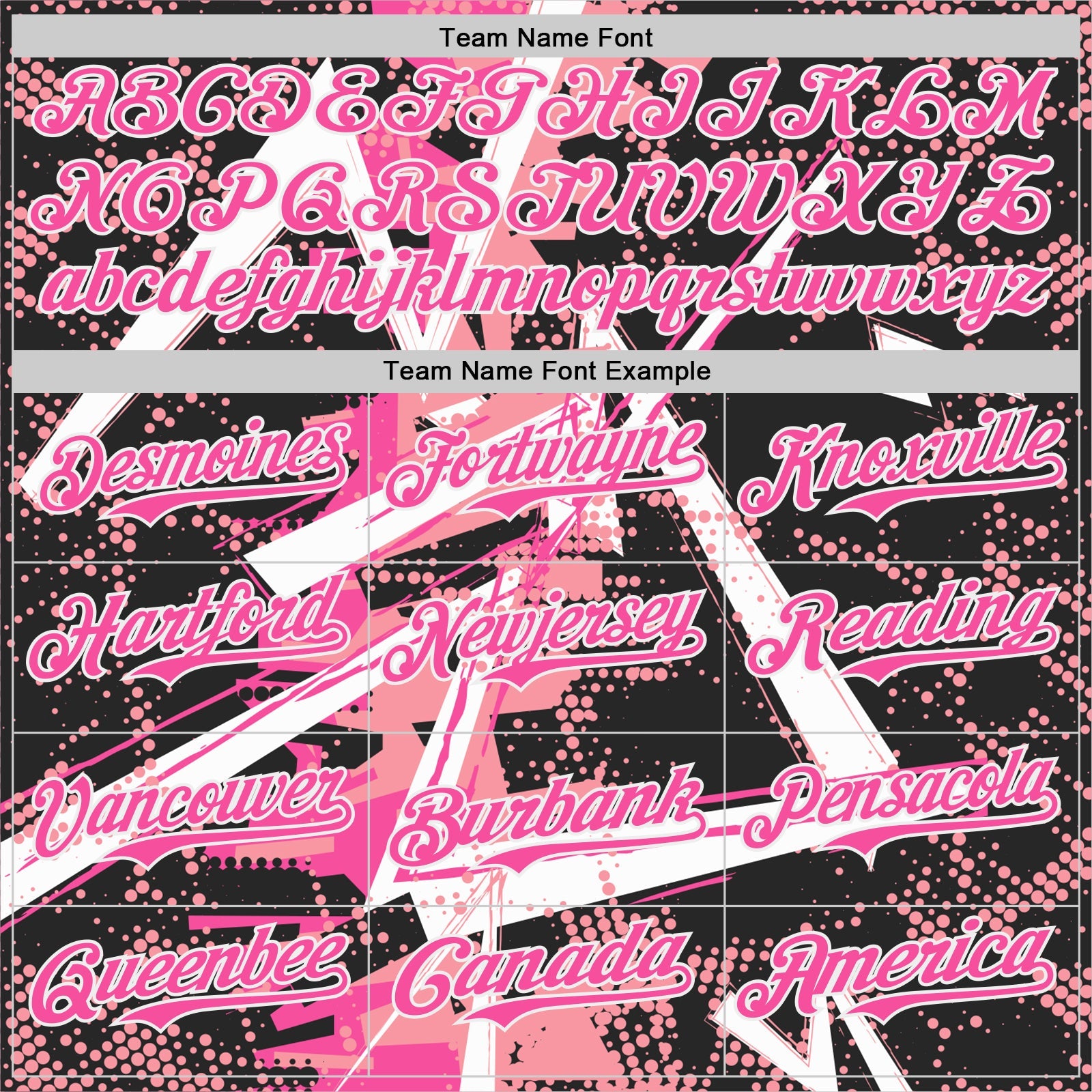 Custom Black White Medium Pink-Pink Geometric Shards Dot Grid Authentic Baseball Jersey view 4