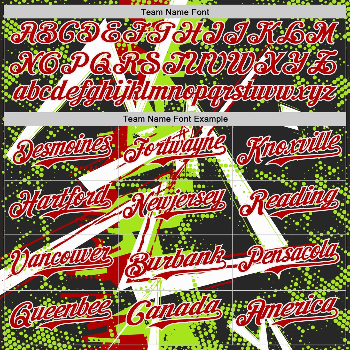 Custom Black White Neon Green-Red Geometric Shards Dot Grid Authentic Baseball Jersey view 4