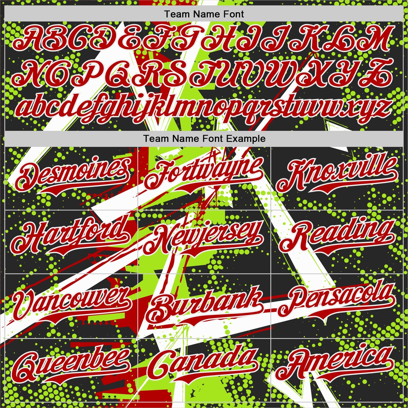 Custom Black White Neon Green-Red Geometric Shards Dot Grid Authentic Baseball Jersey view 4