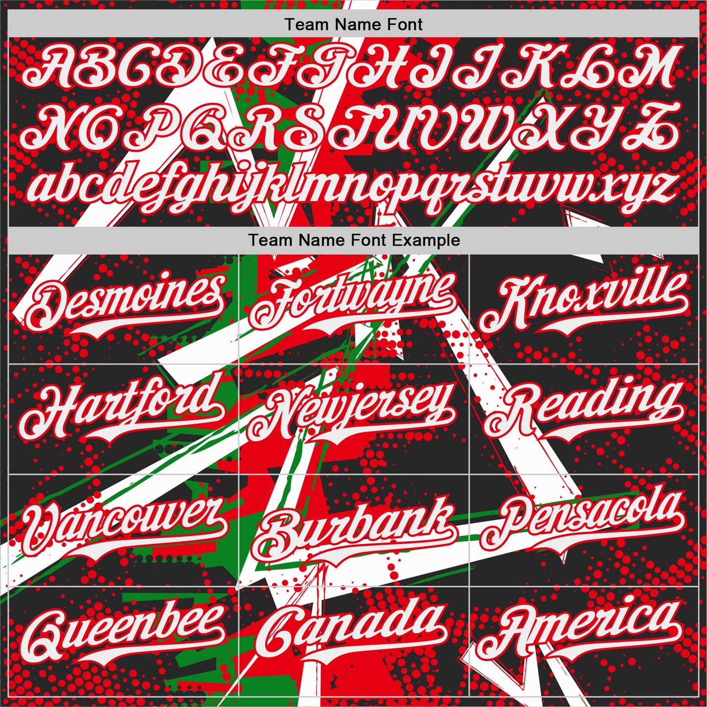 Custom Black White Grass Green-Fire Red Geometric Shards Dot Grid Authentic Baseball Jersey view 4