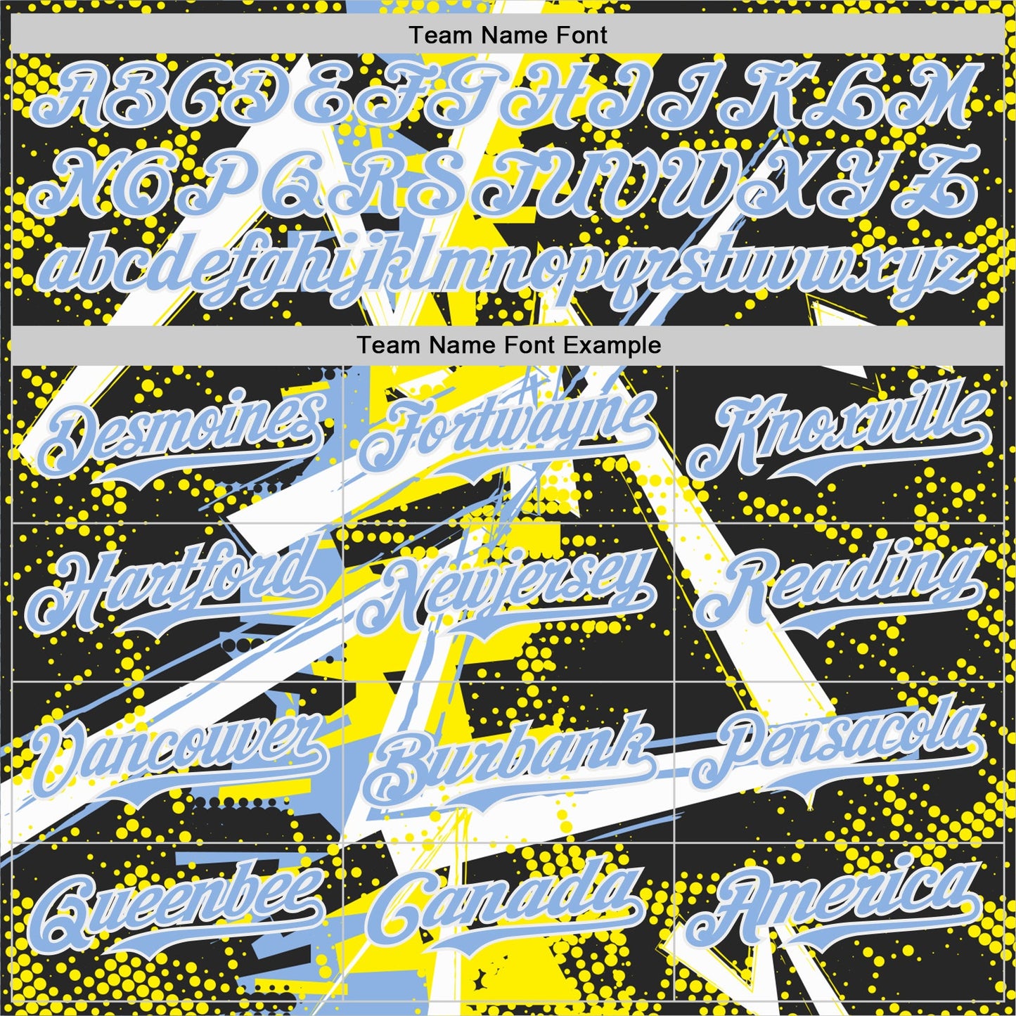 Custom Black White Light Yellow-Light Blue Geometric Shards Dot Grid Authentic Baseball Jersey view 4