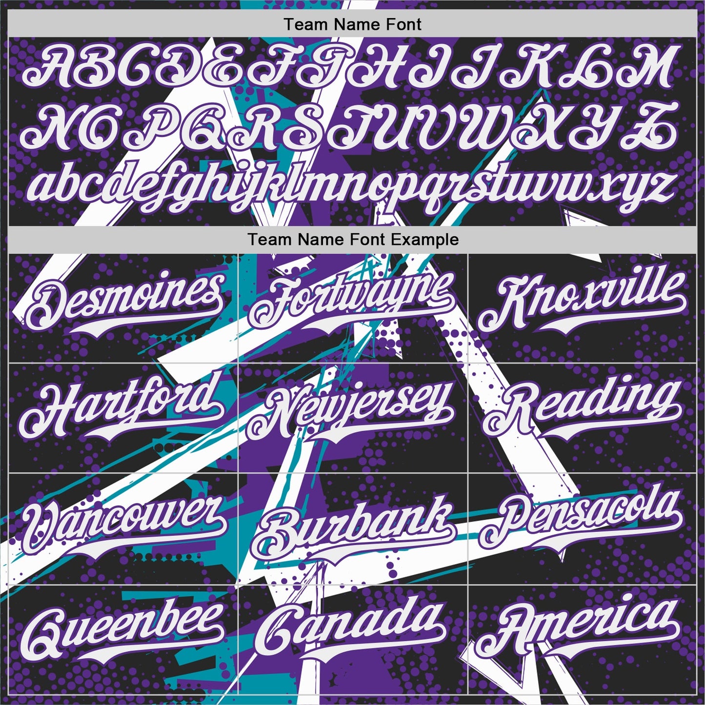 Custom Black White Teal-Purple Geometric Shards Dot Grid Authentic Baseball Jersey view 4