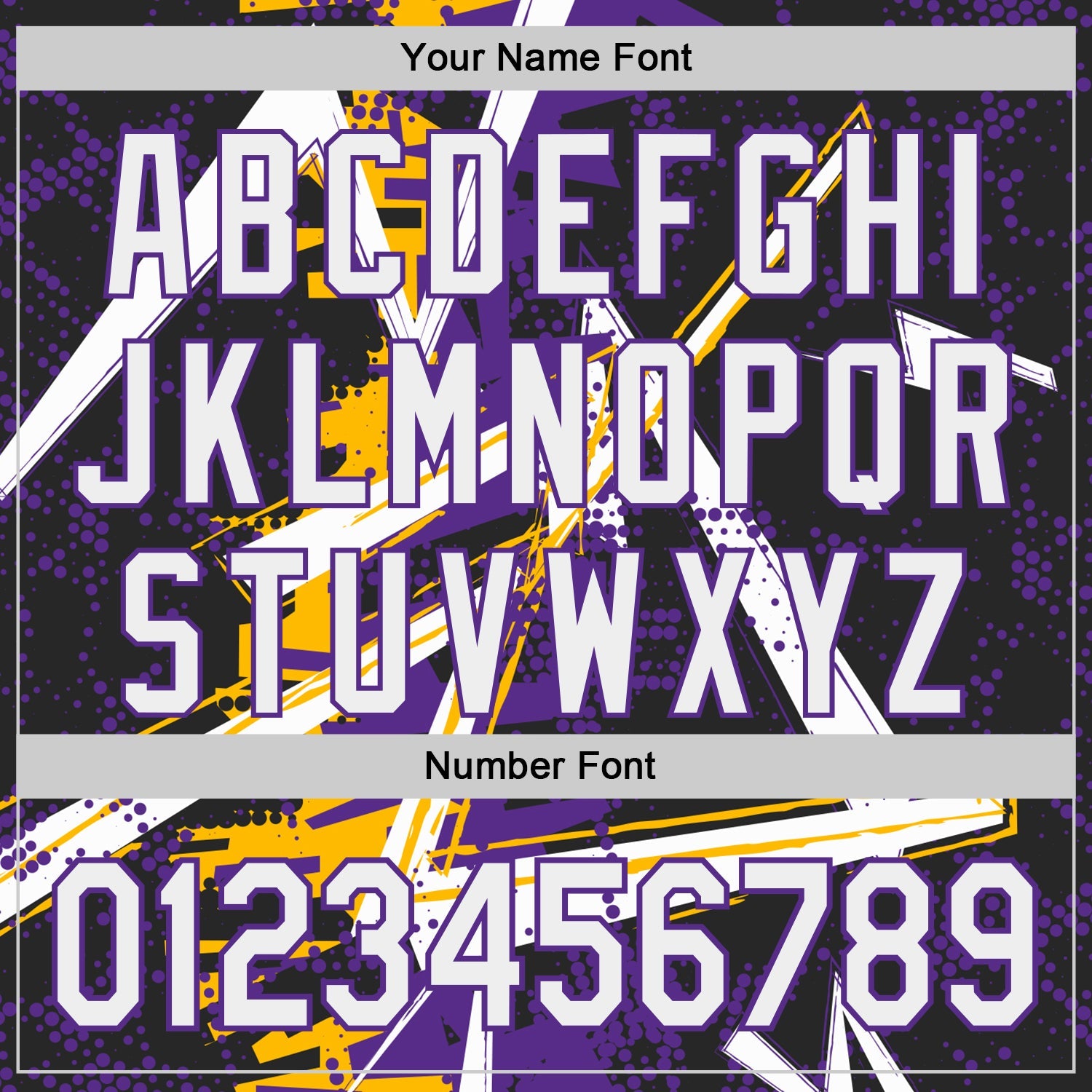 Custom Black White Gold-Purple Geometric Shards Dot Grid Authentic Baseball Jersey view 5