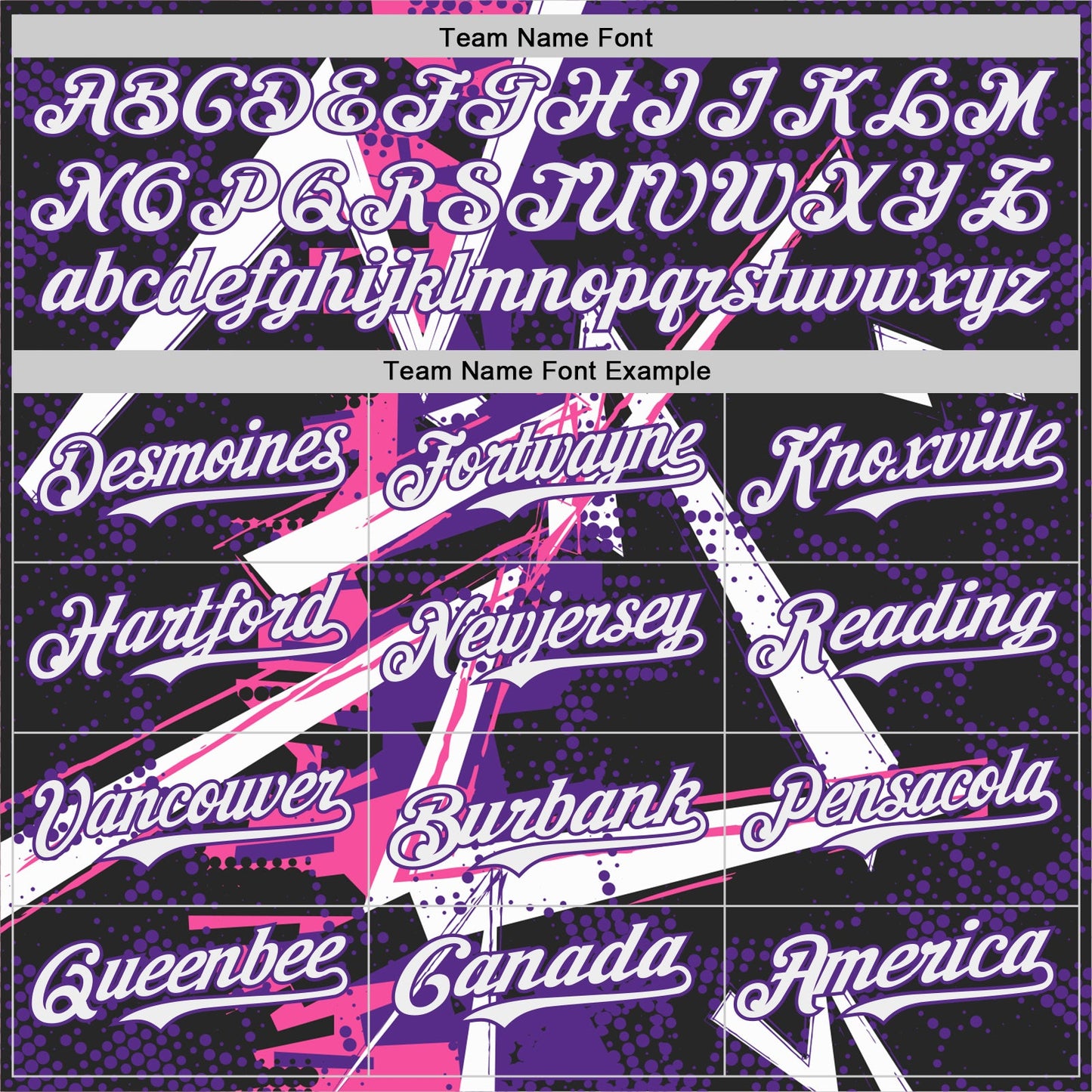 Custom Black White Pink-Purple Geometric Shards Dot Grid Authentic Baseball Jersey view 4