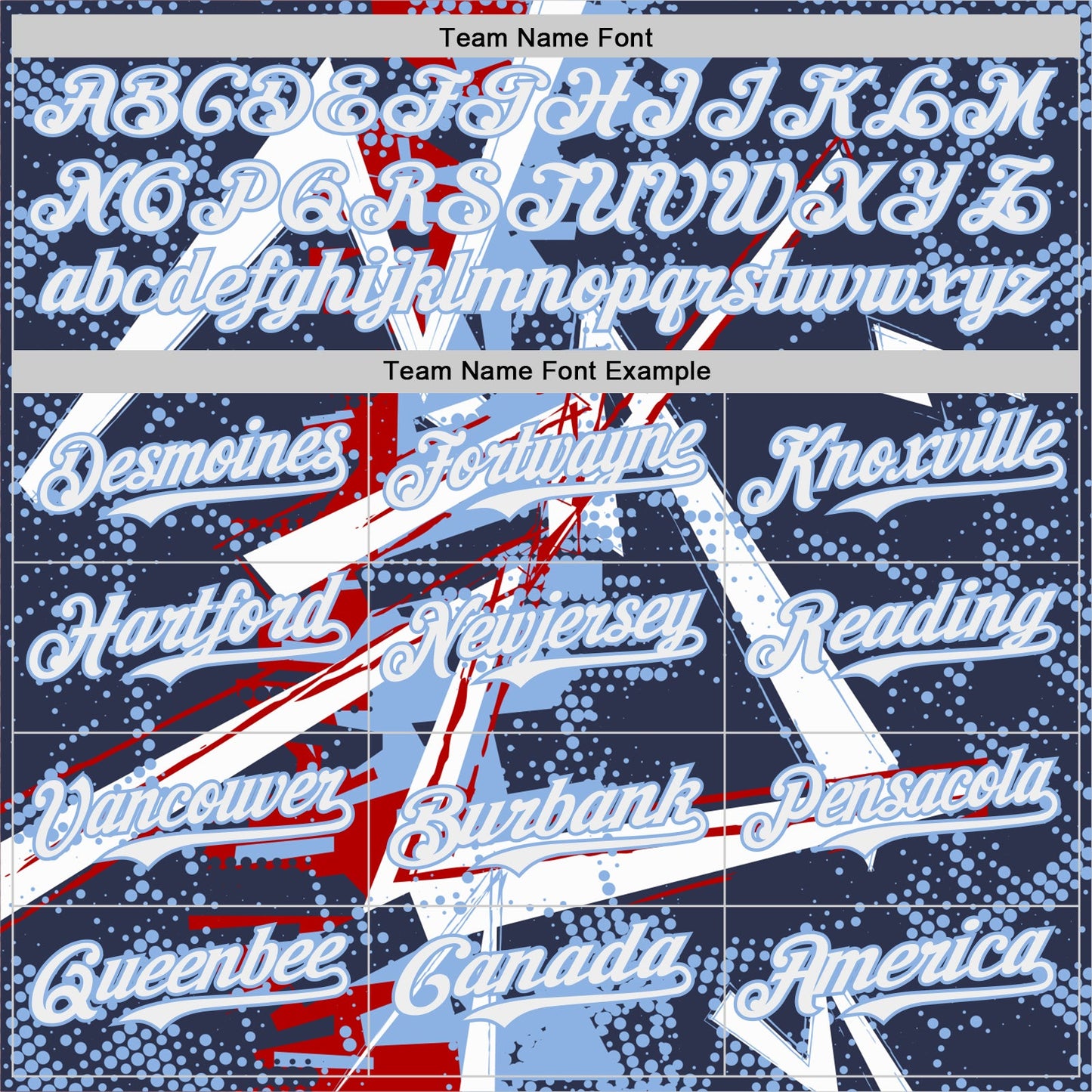Custom Navy White Red-Light Blue Geometric Shards Dot Grid Authentic Baseball Jersey view 4