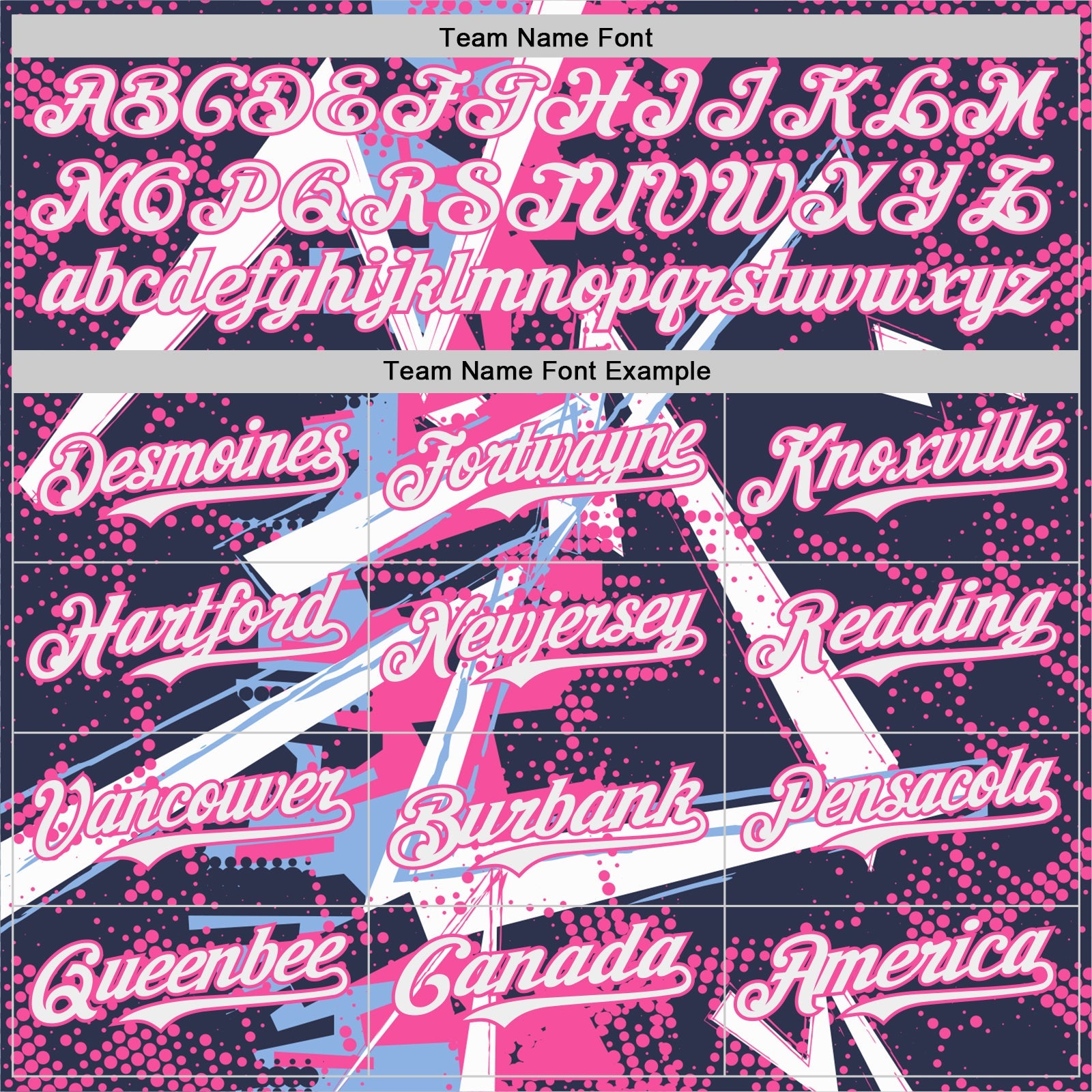 Custom Navy White Light Blue-Pink Geometric Shards Dot Grid Authentic Baseball Jersey view 4